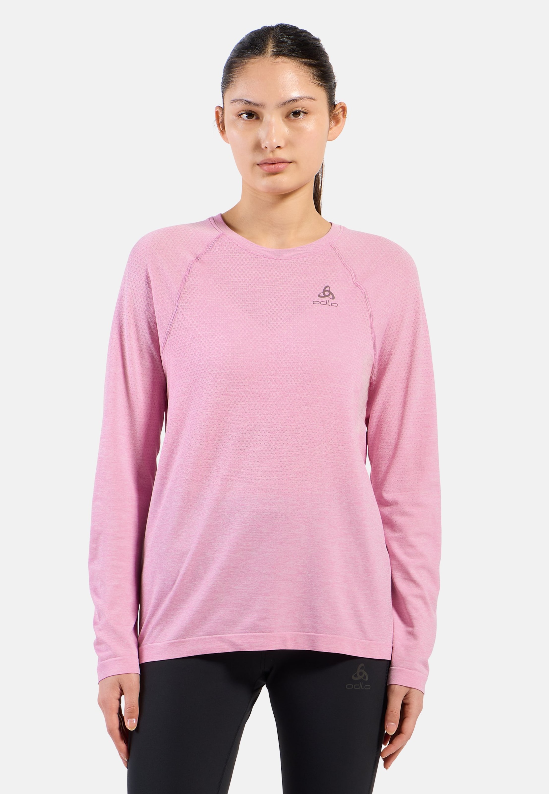 Odlo Essential Seamless Langarm-Laufshirt für Damen - Training, Running - pink, L