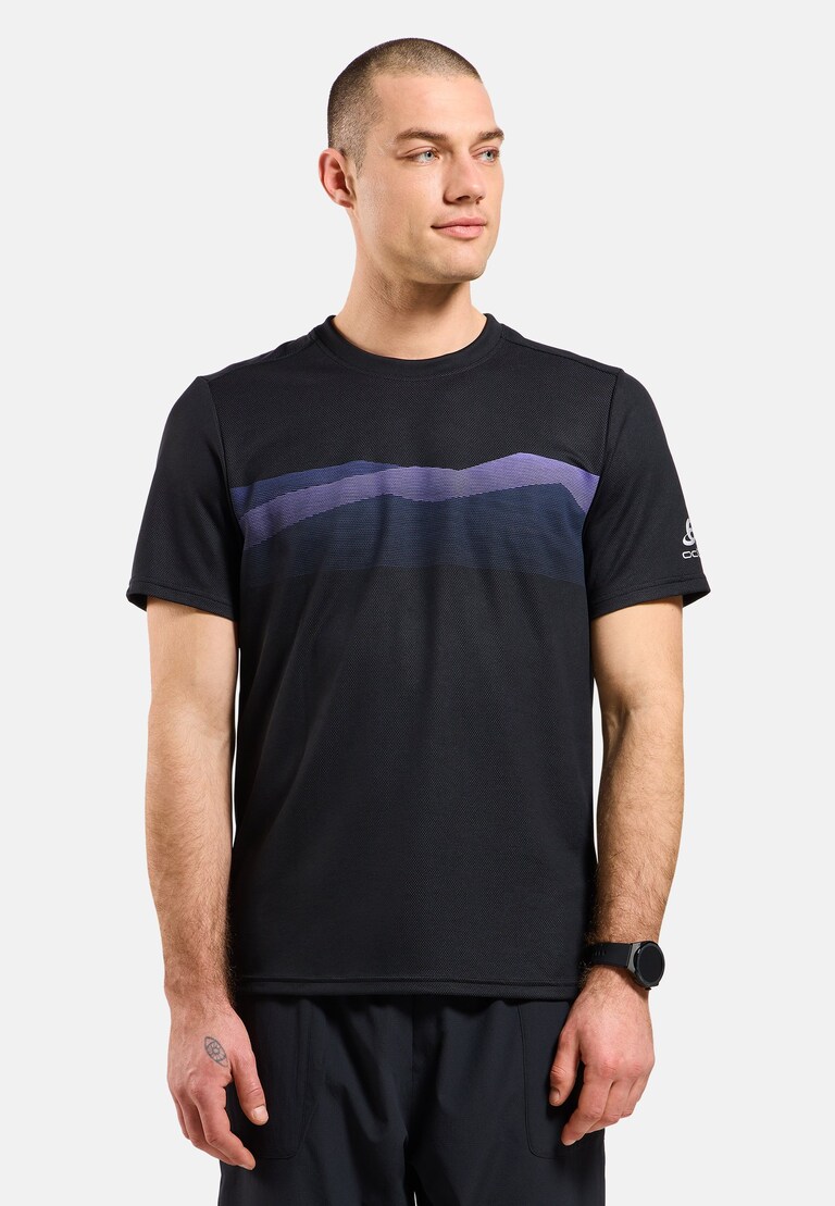 F-Dry T-Shirt mit Bergkamm-Print