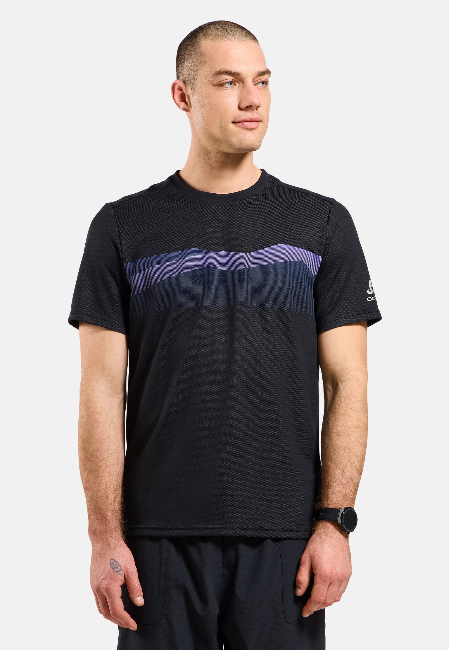 F-Dry T-Shirt mit Bergkamm-Print