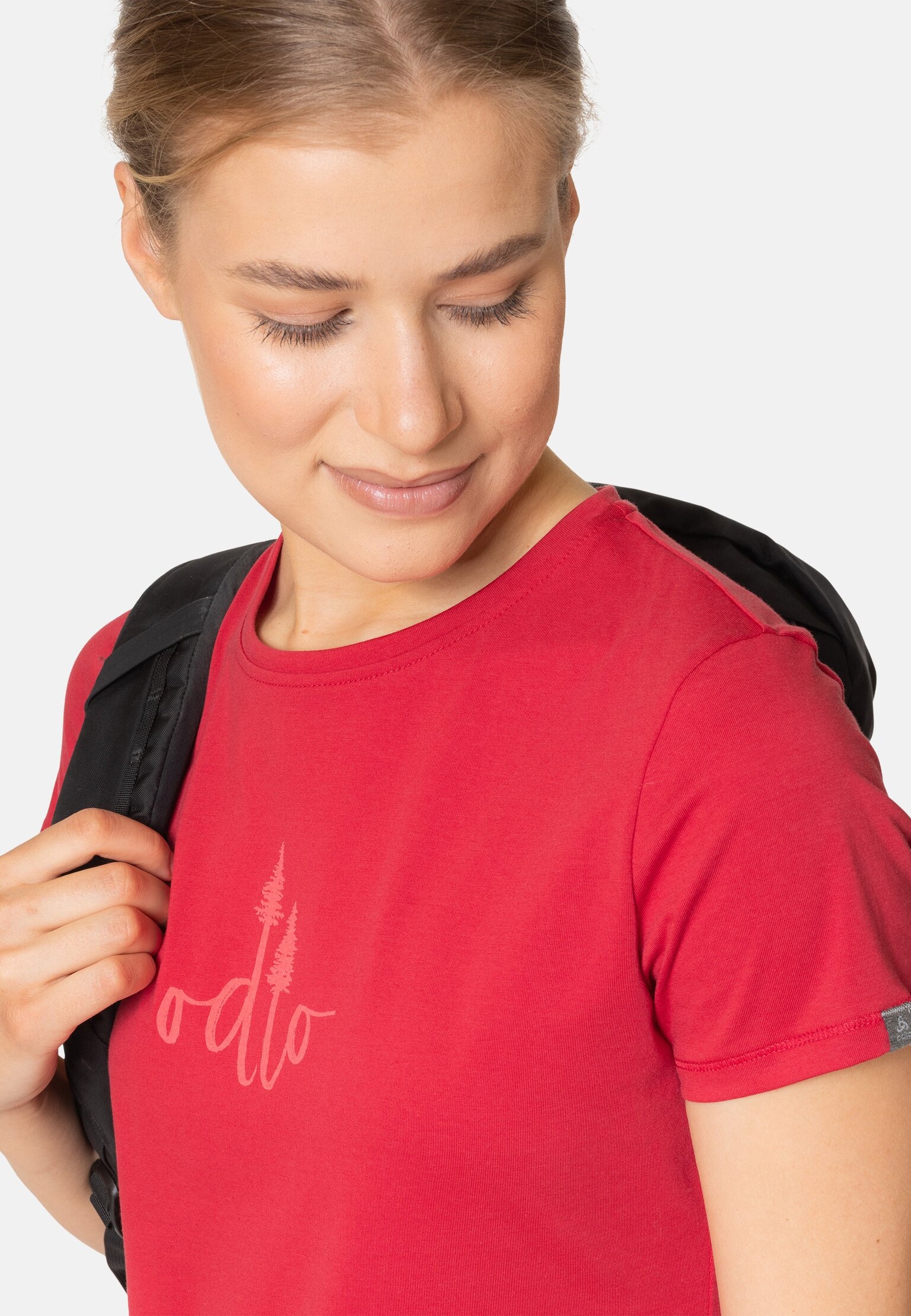 T-shirt à imprimé sapins Kumano