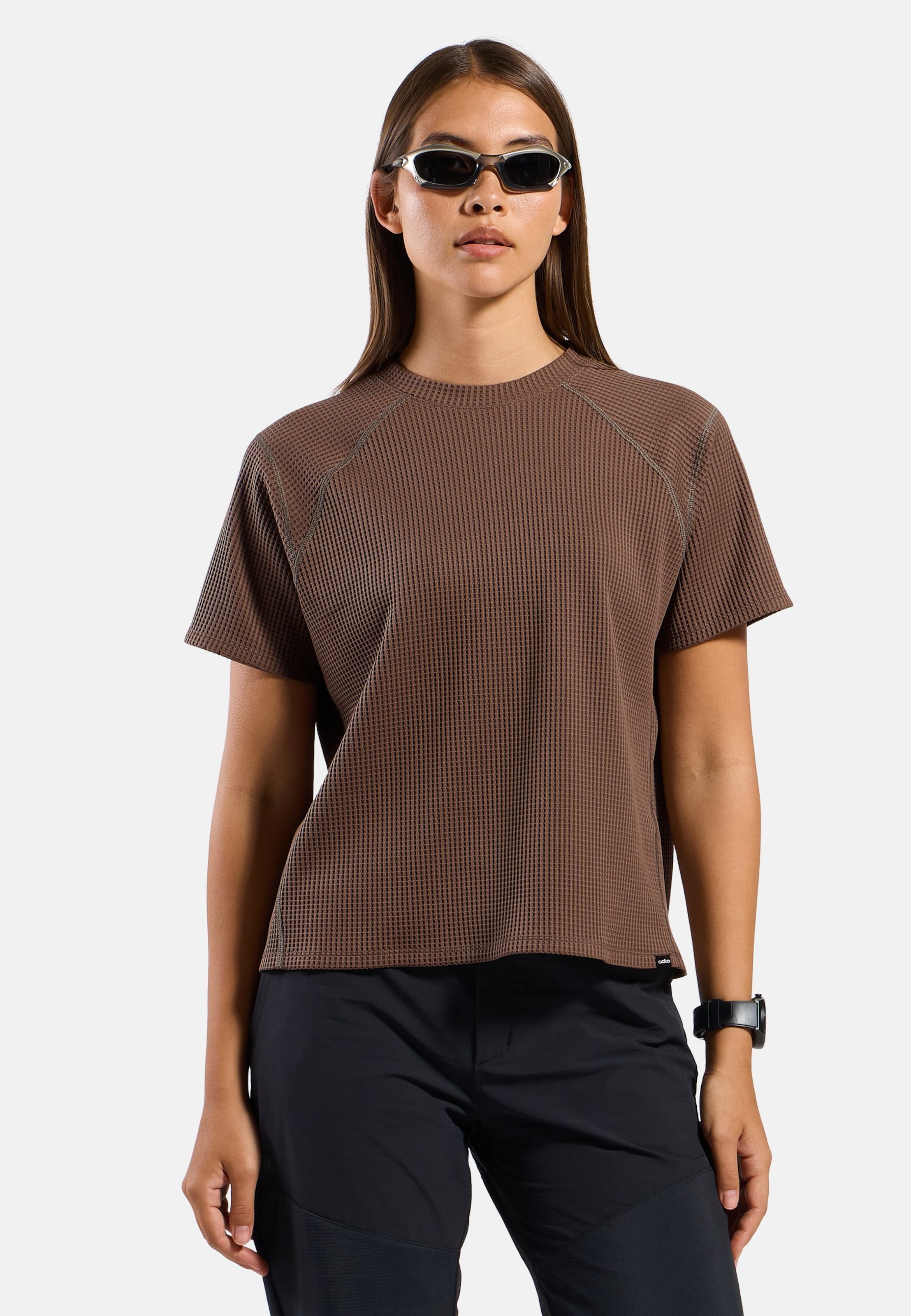 Odlo Cubic T-Shirt für Damen - Wandern, Casual Comfort - braun, S