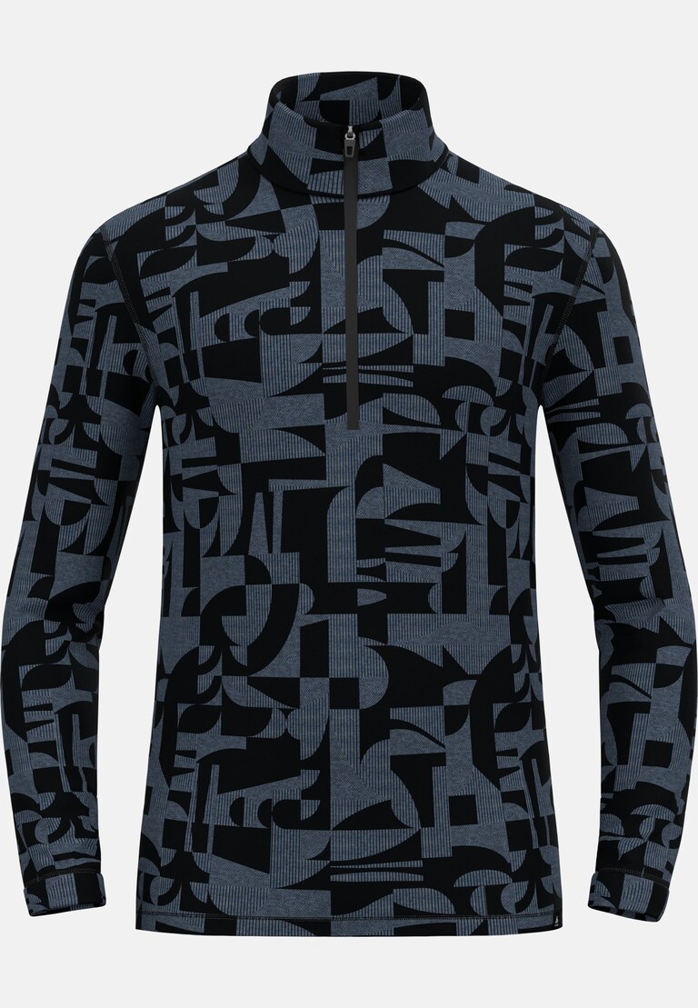 The Natural Merino Warm Jacquard Base Layer Half-Zip