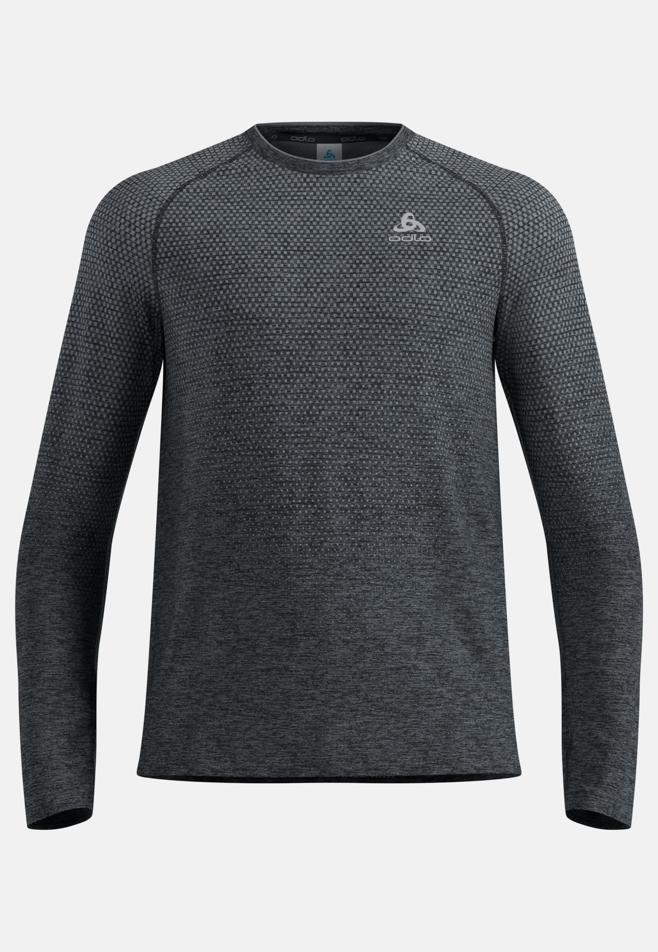 Odlo Essentials Seamless Langarm-Laufshirt 2.0 für Herren, L, grau