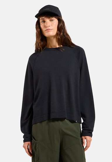 Ascent Langarmshirt aus Merinomix mit Waffelstruktur