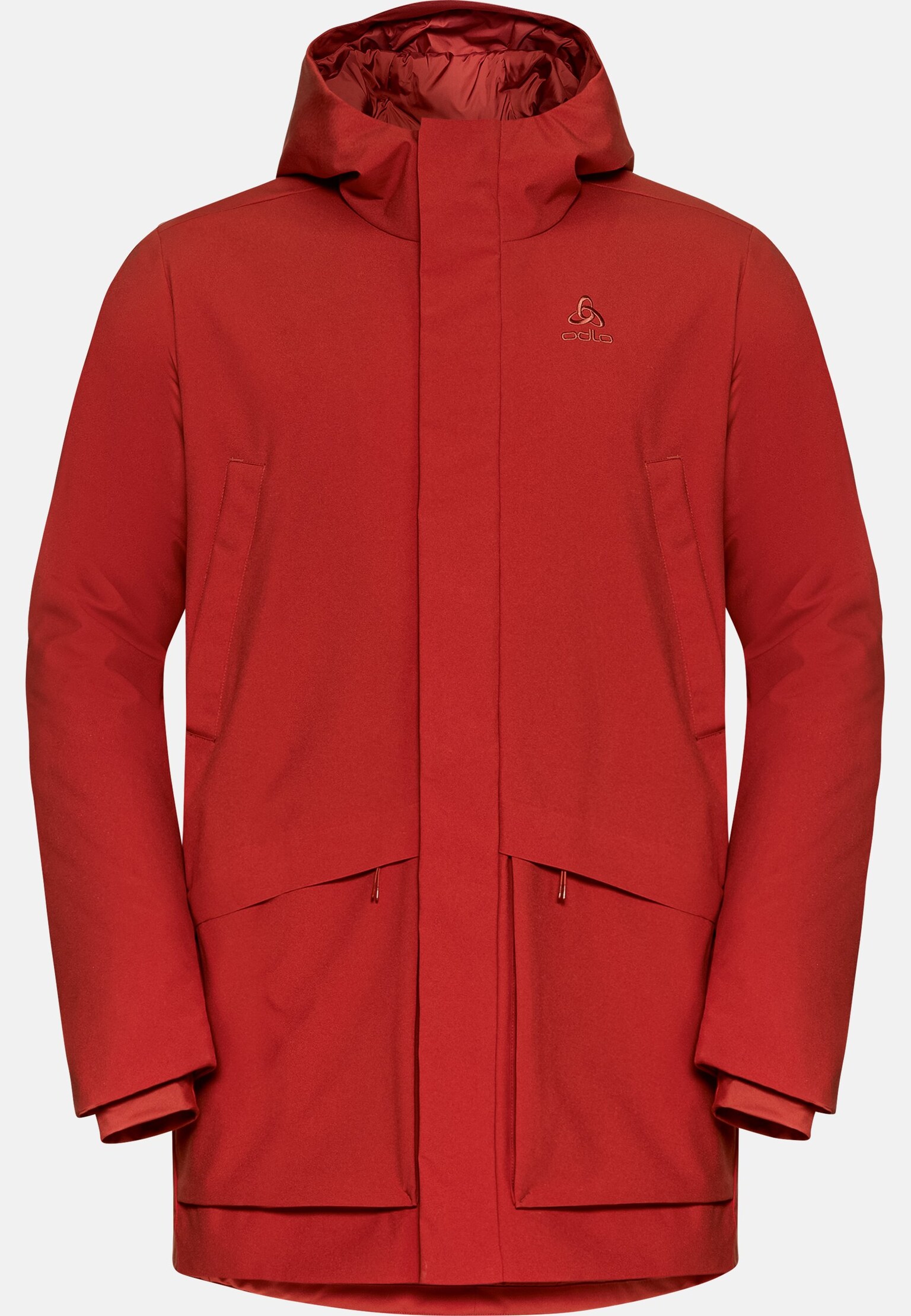 The Halden S-Thermic parka in ketchup | Odlo