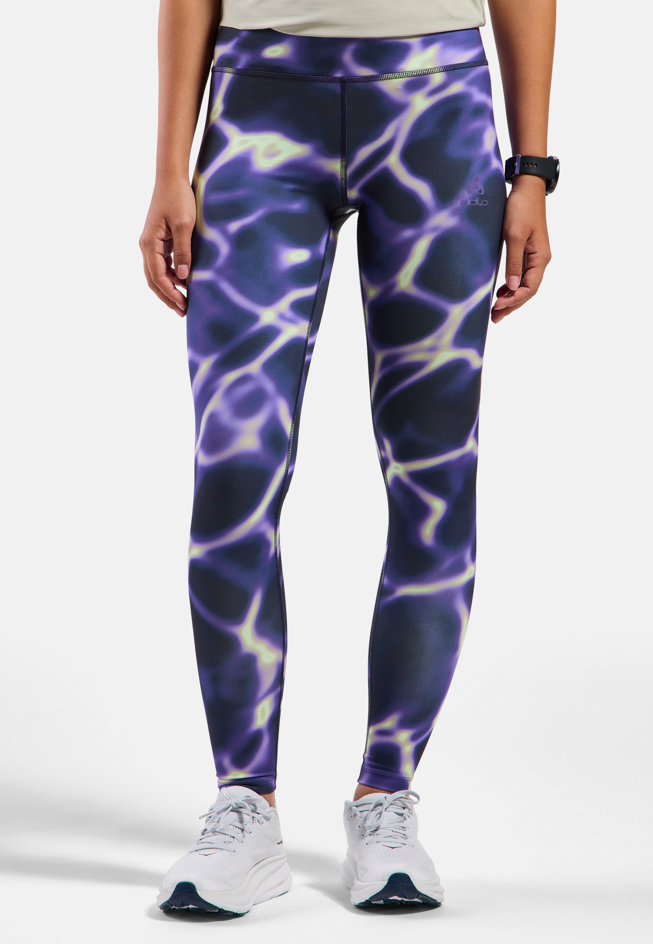 Odlo Zeroweight Print Lauftights für Damen - Training, Running - lila, M