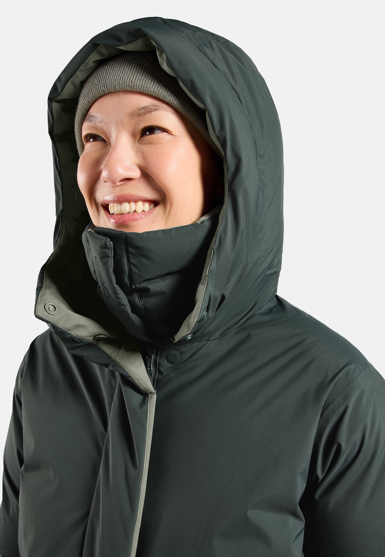Oversized Gewatteerd Donsjack met Capuchon