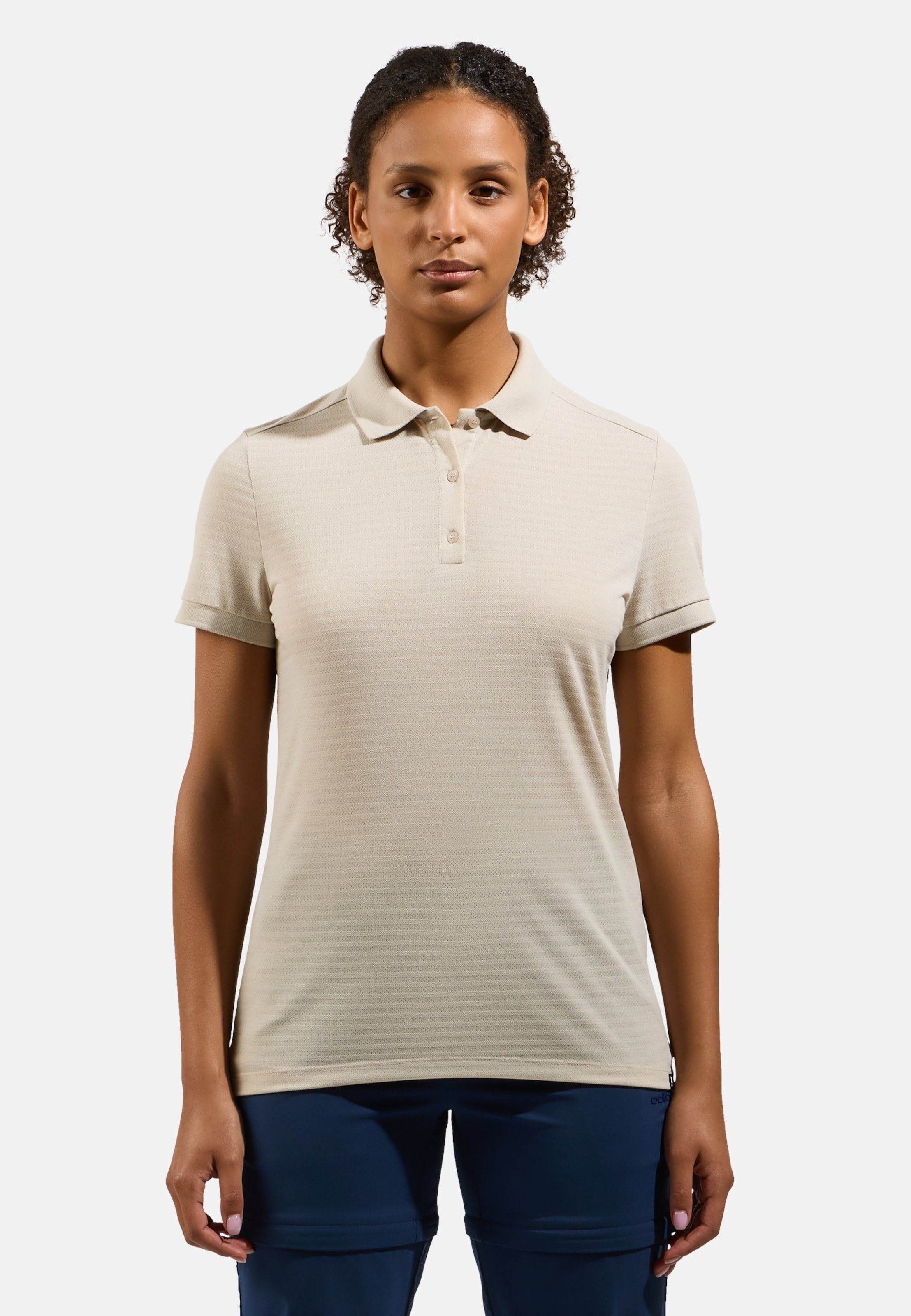 Odlo Ascent Natural Poloshirt für Damen - Wandern, Casual Comfort - beige, L