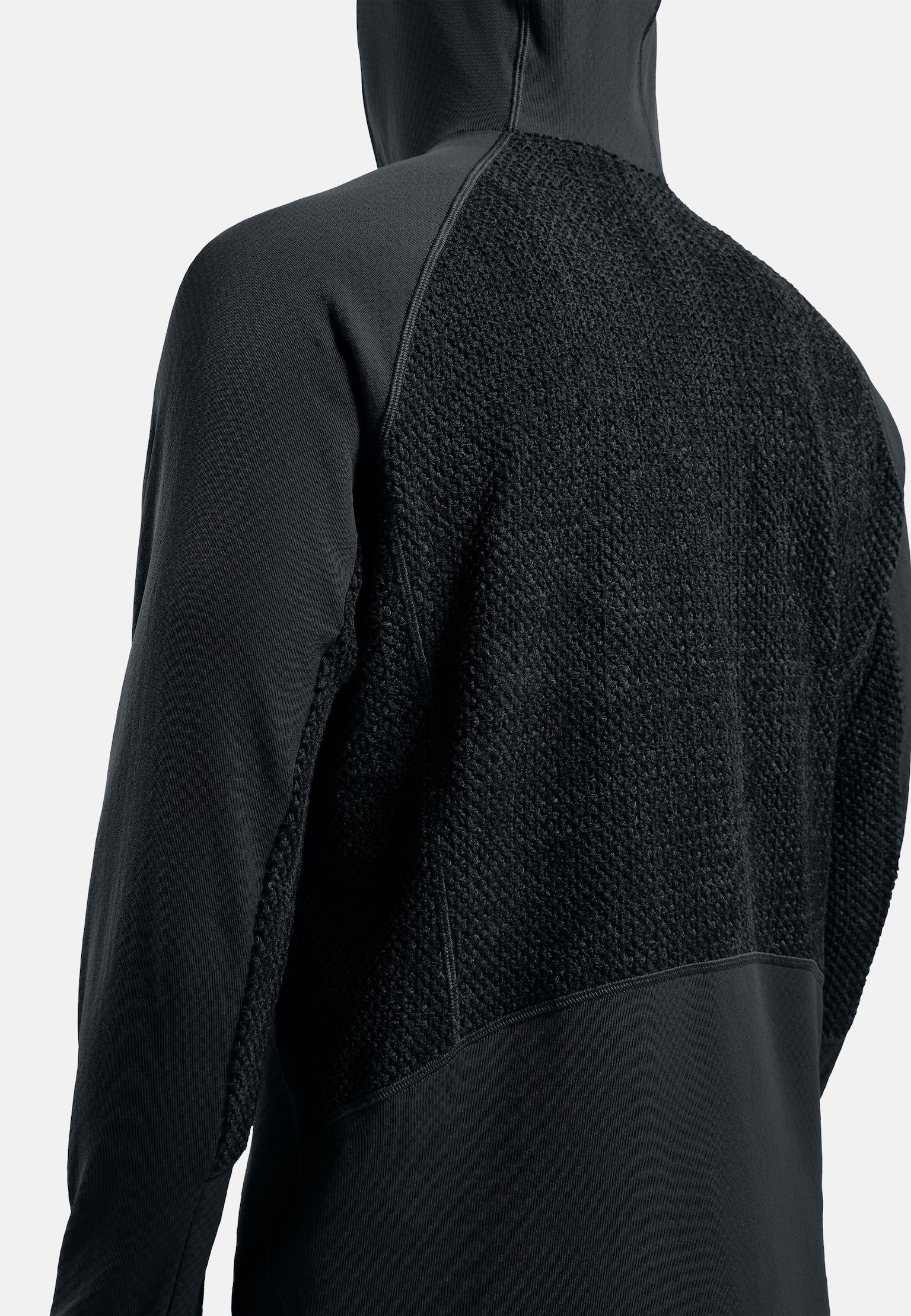 Mid layer da trail running X-Alp a mezza zip con cappuccio