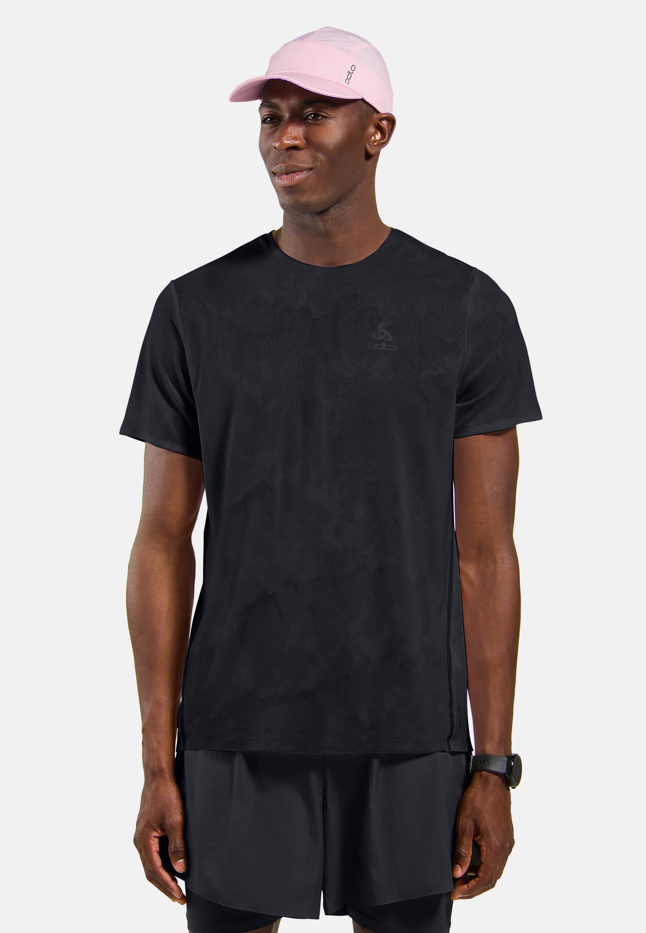Odlo Zeroweight Engineered Chill-Tec Laufshirt für Herren, L, schwarz