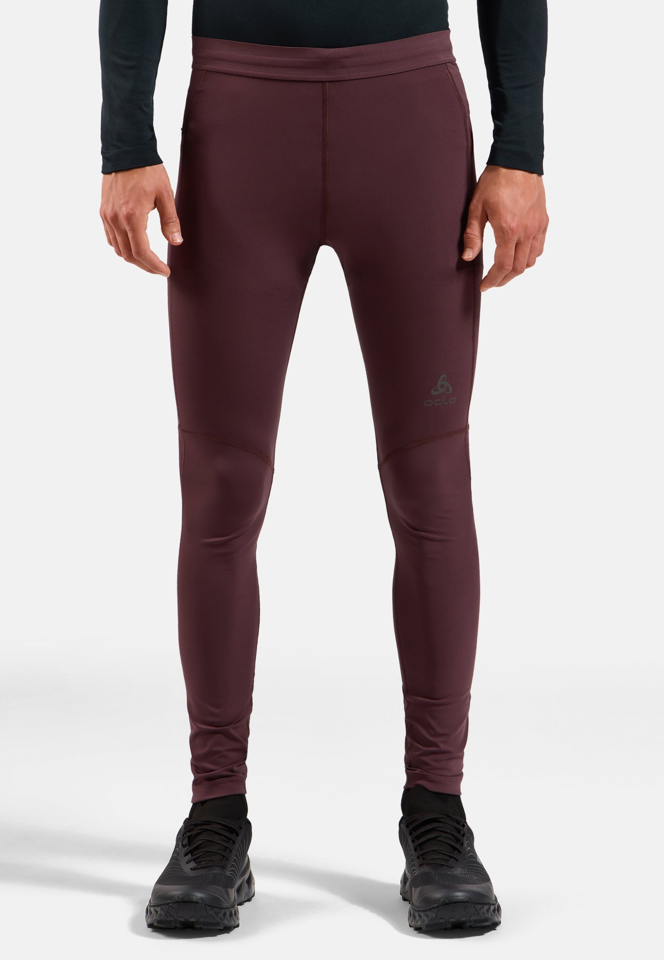 Odlo Zeroweight Lauf- und Trainings-Tights für Herren, XL, maron