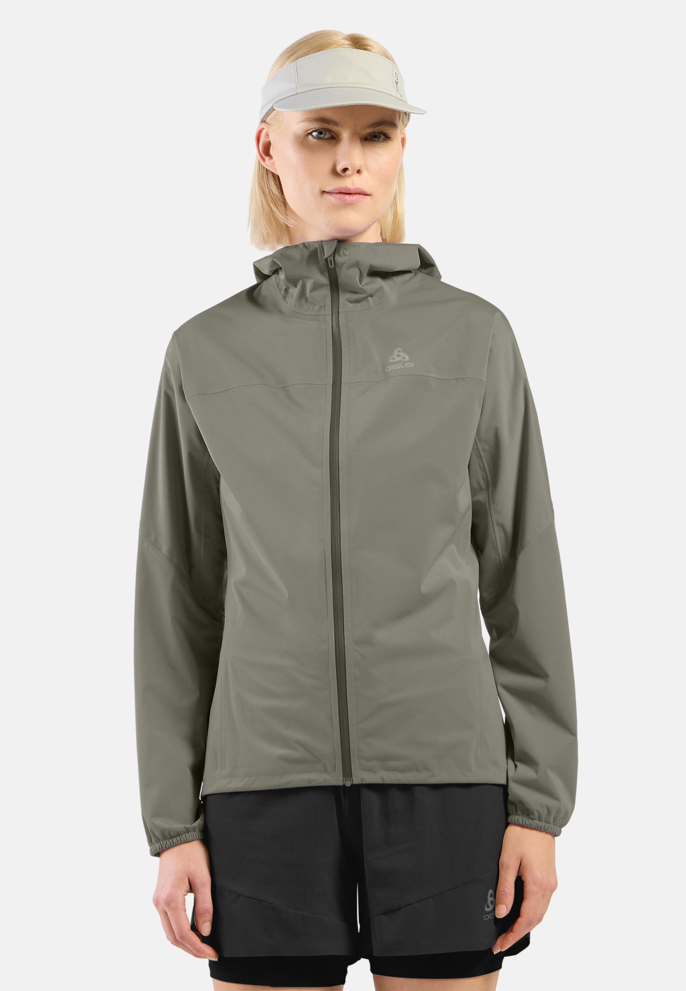 Odlo Wasserdichte X-Alp Performance Knit Laufjacke für Damen, XS, grün