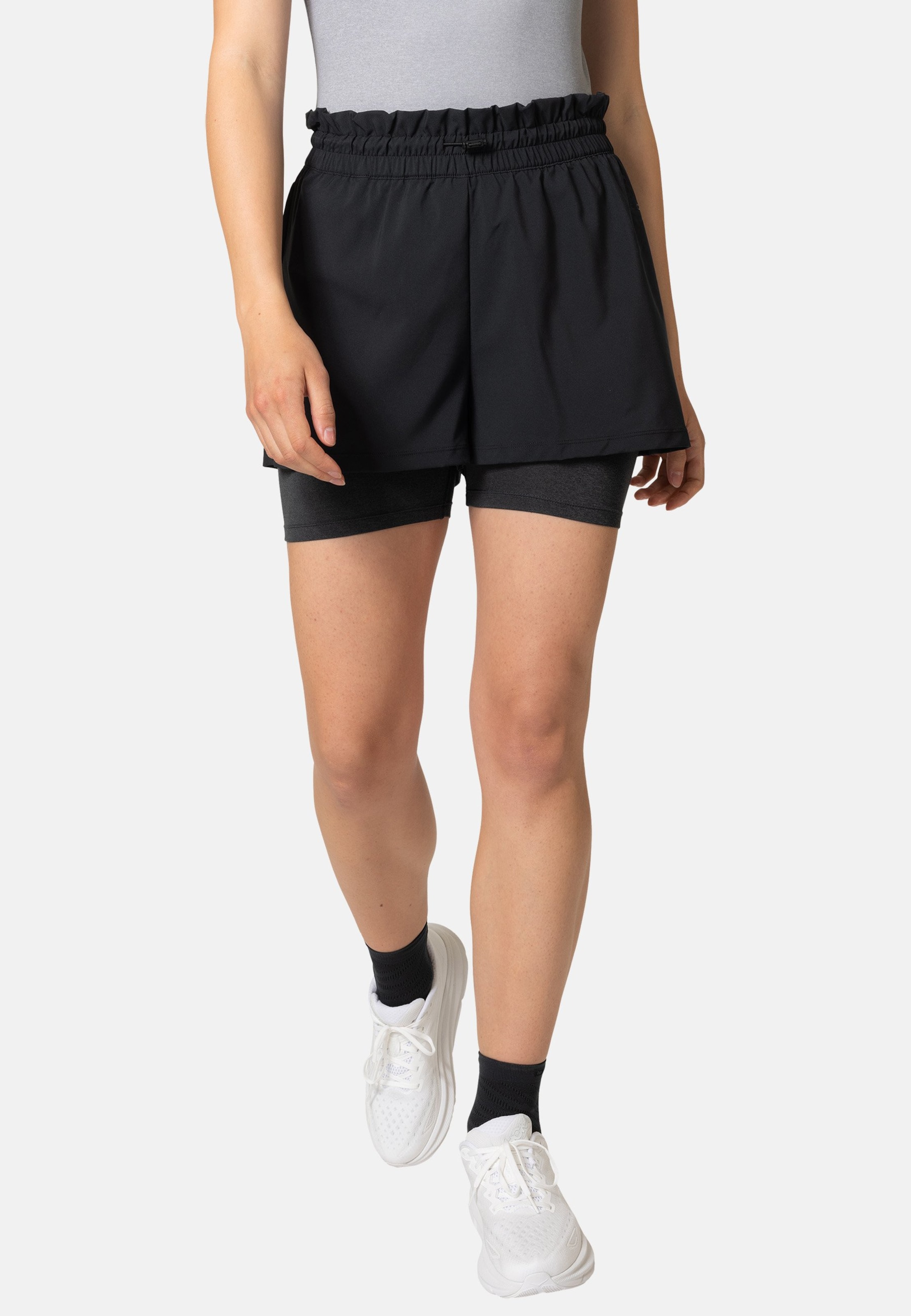 Odlo Essential 365 5 Inch 2-In-1 Laufshorts für Damen - Training, Running - schwarz, L