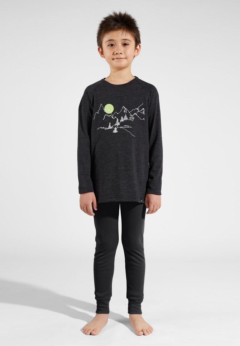 The WeAct kids' collection merino print Warm long sleeve t-shirt