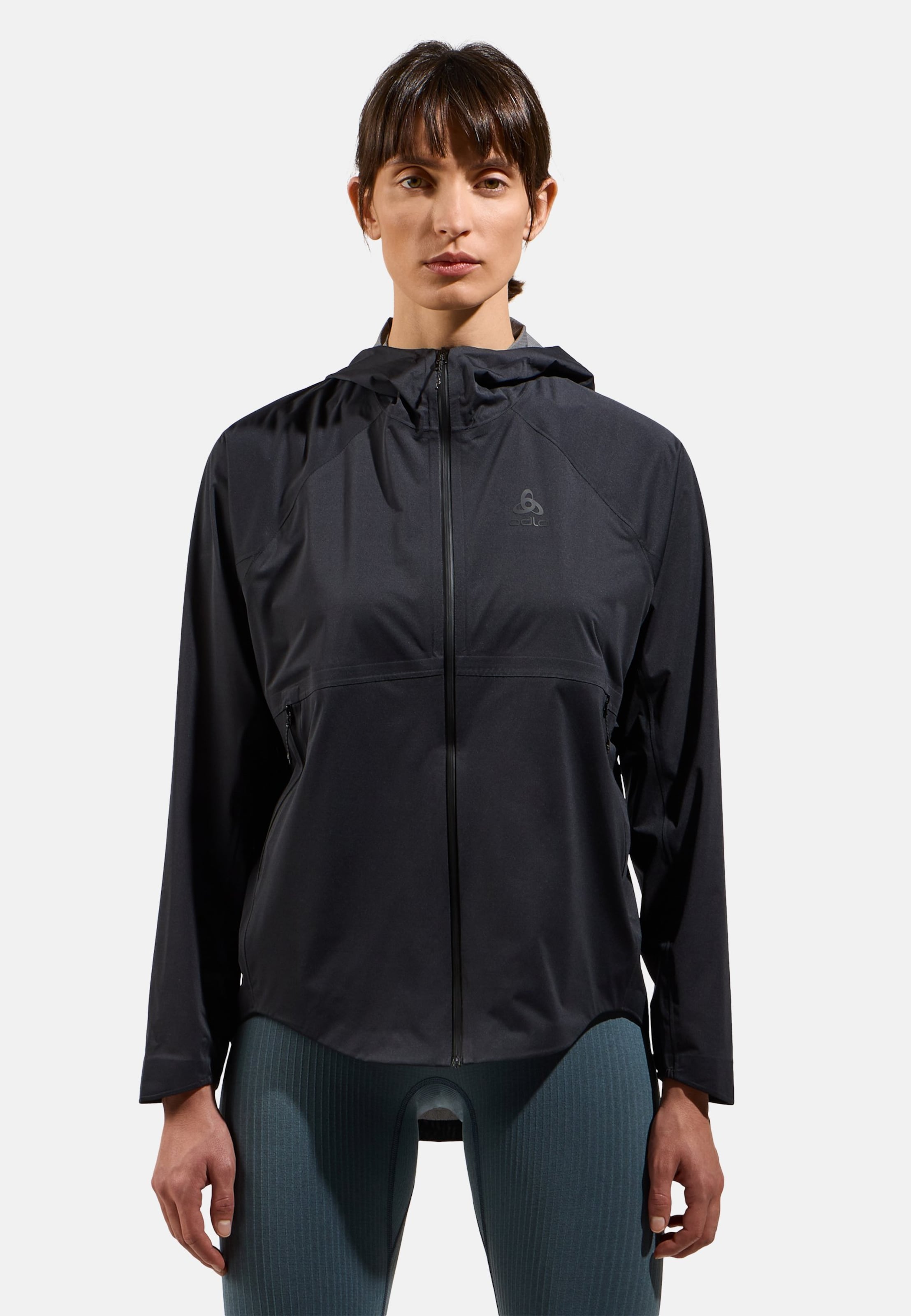 Odlo Wasserdichte Active 365 Performance Knit Jacke für Damen, S, schwarz
