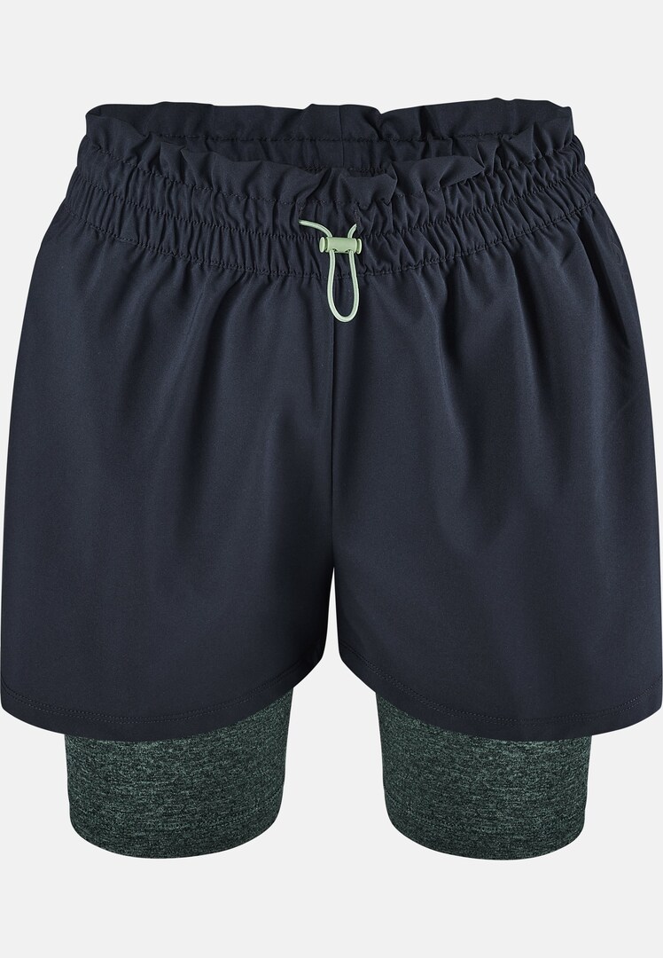 The Active 365 2-in-1 5-inch shorts in black - camping green