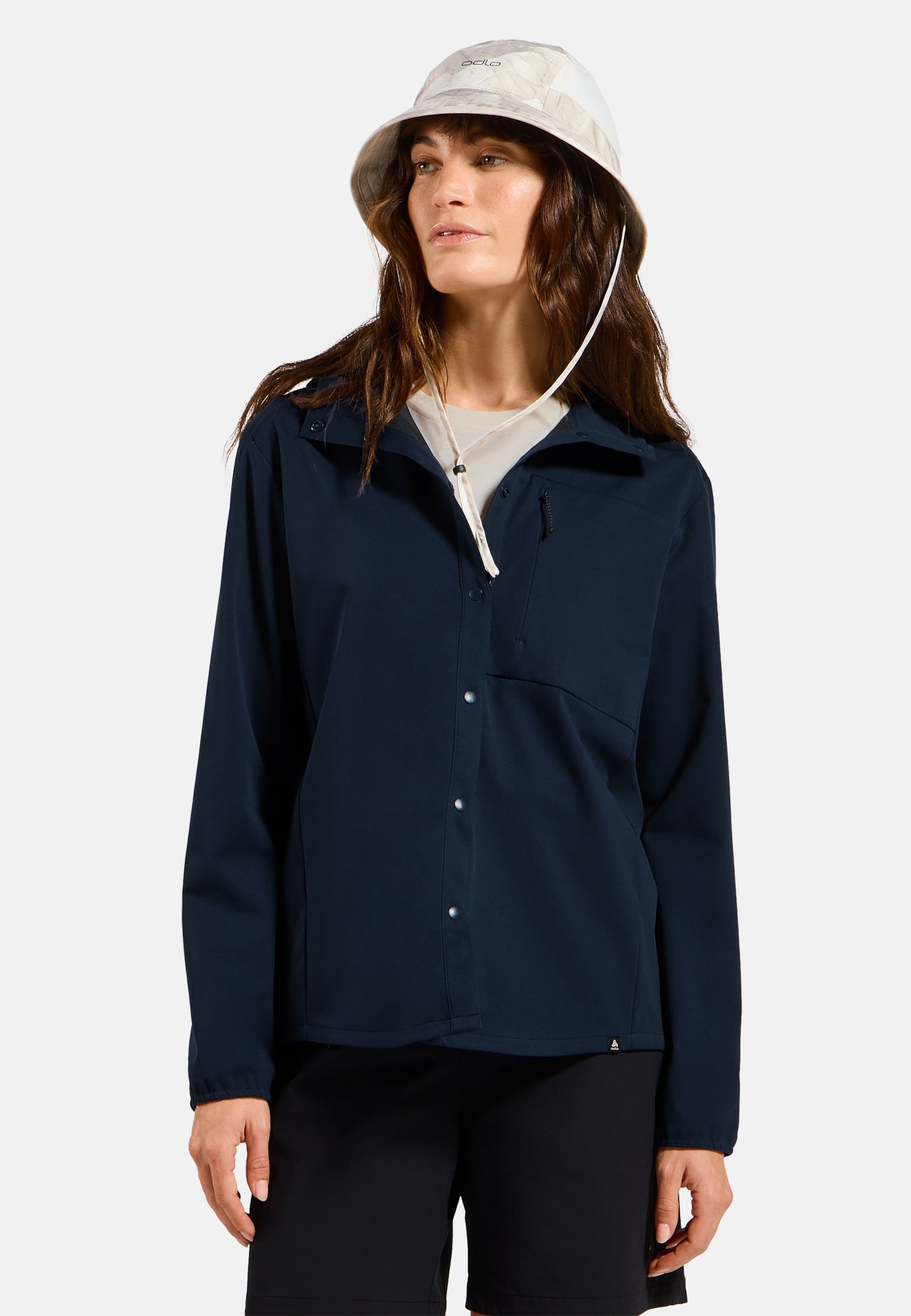 Odlo Transition Softshell Langarmhemd für Damen - Wandern, Casual Comfort - marineblau, XL
