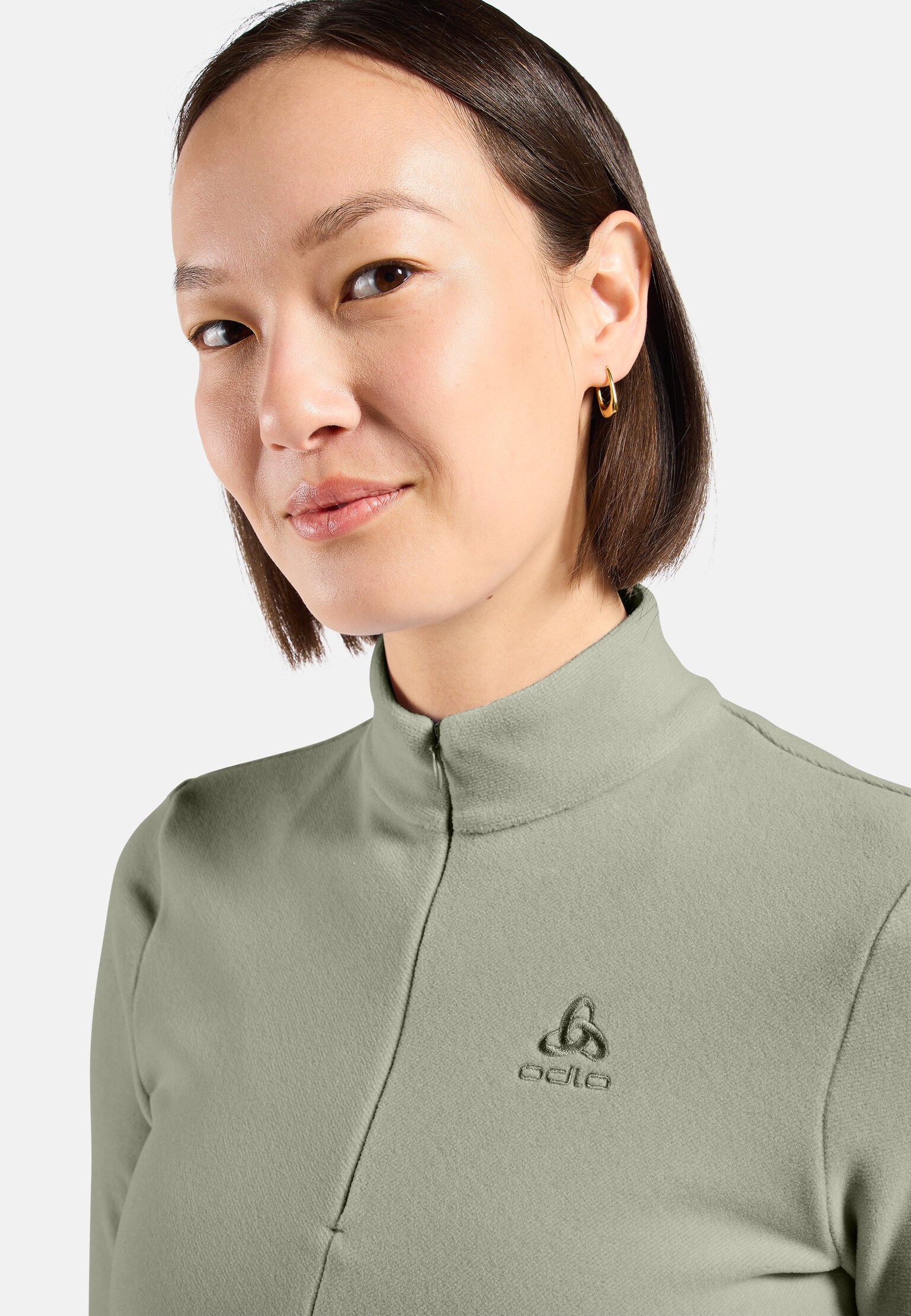 Pull technique à col ½ zippé Roy pour femme