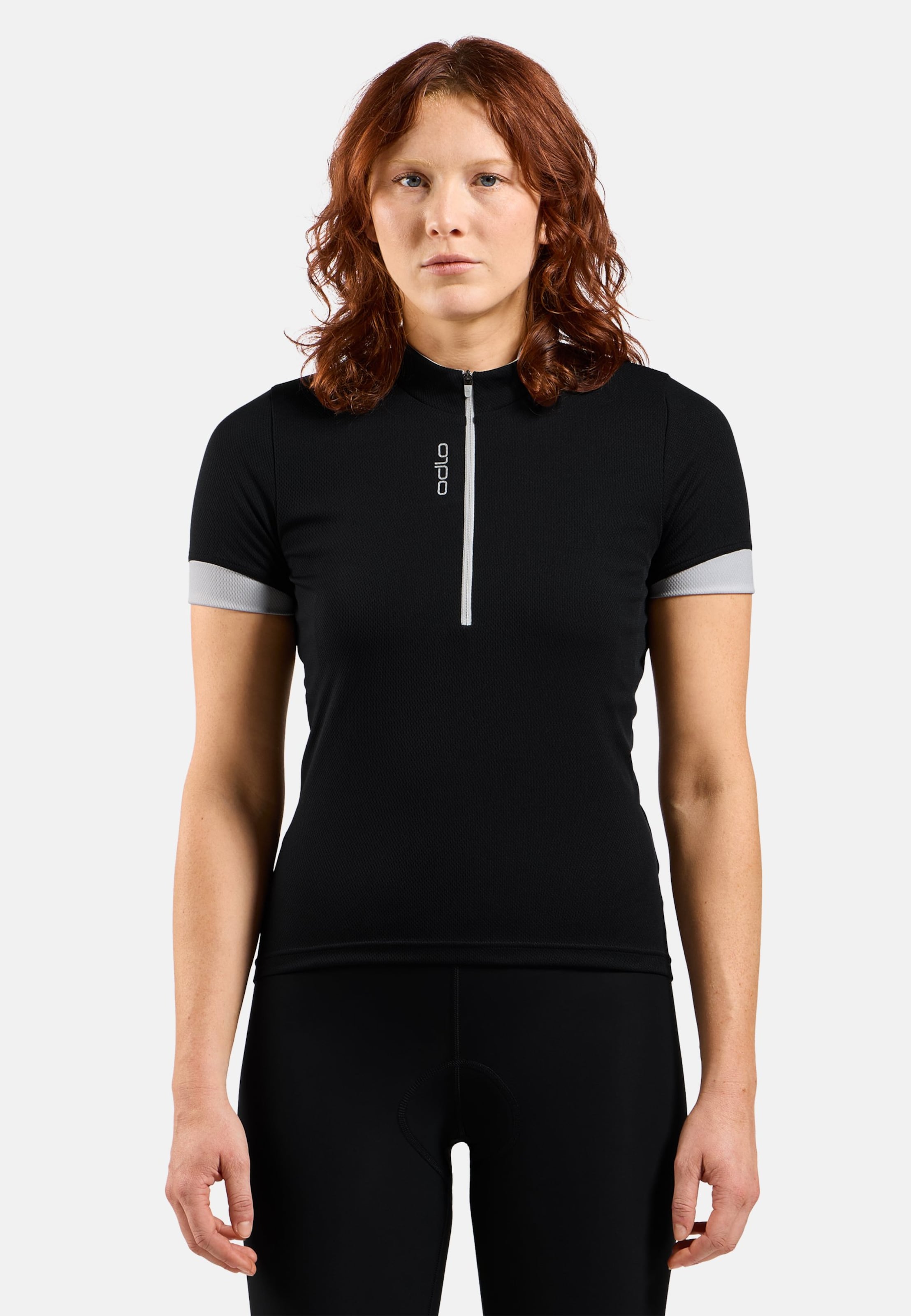 Odlo Essentials Radtrikot mit Halbreissverschluss für Damen, S, schwarz