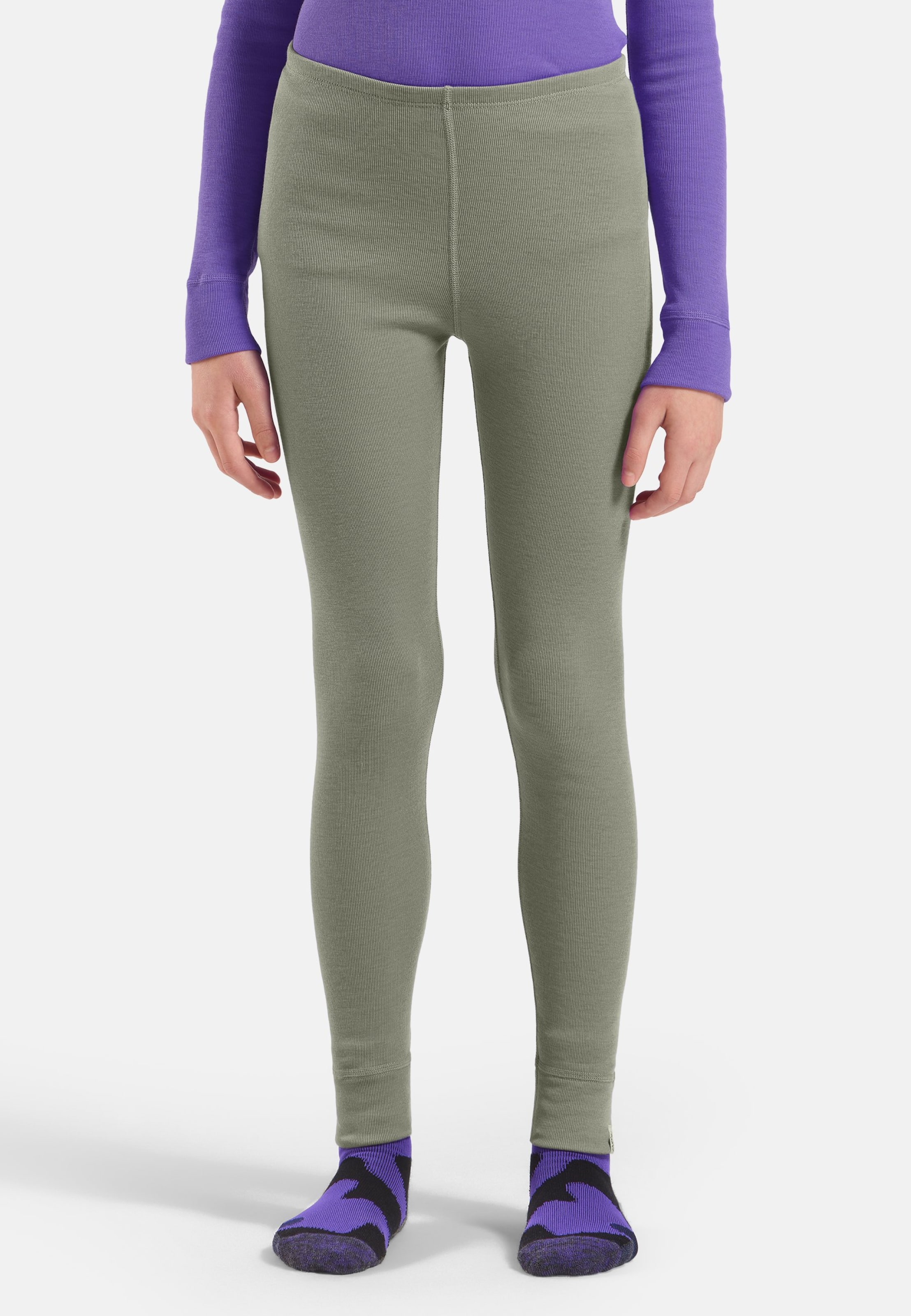 Odlo Active Warm Base-Layer-Tights für Kinder, 116, grün