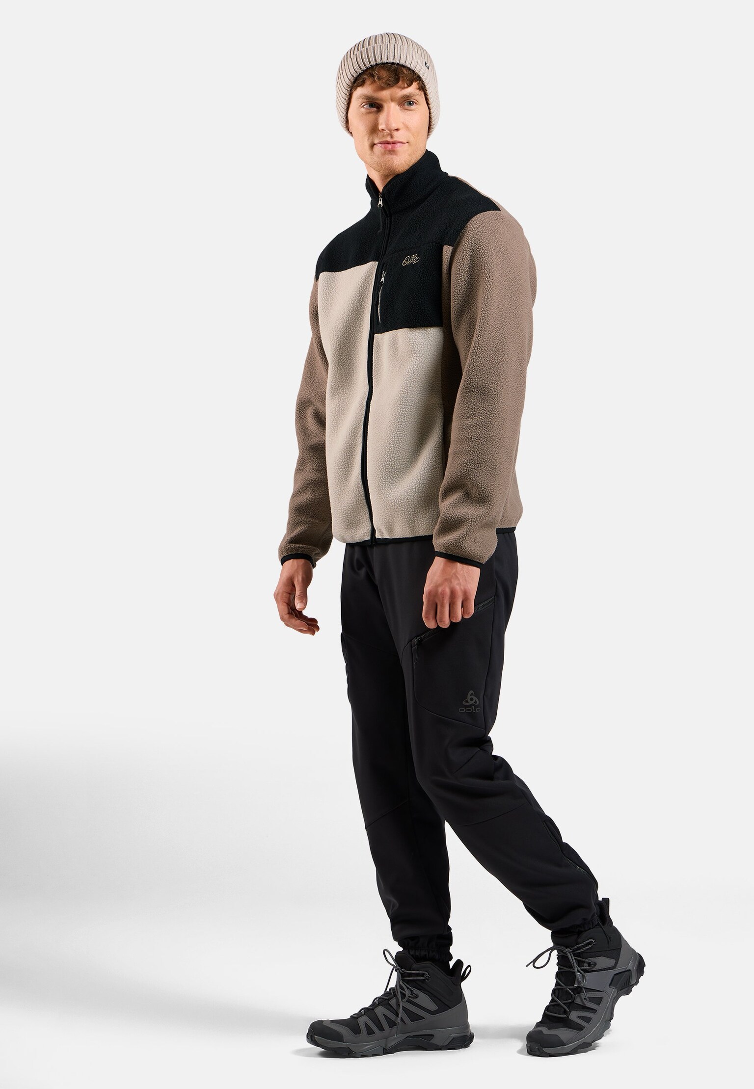 Essential High Pile Blocked Full-Zip Mid Layer