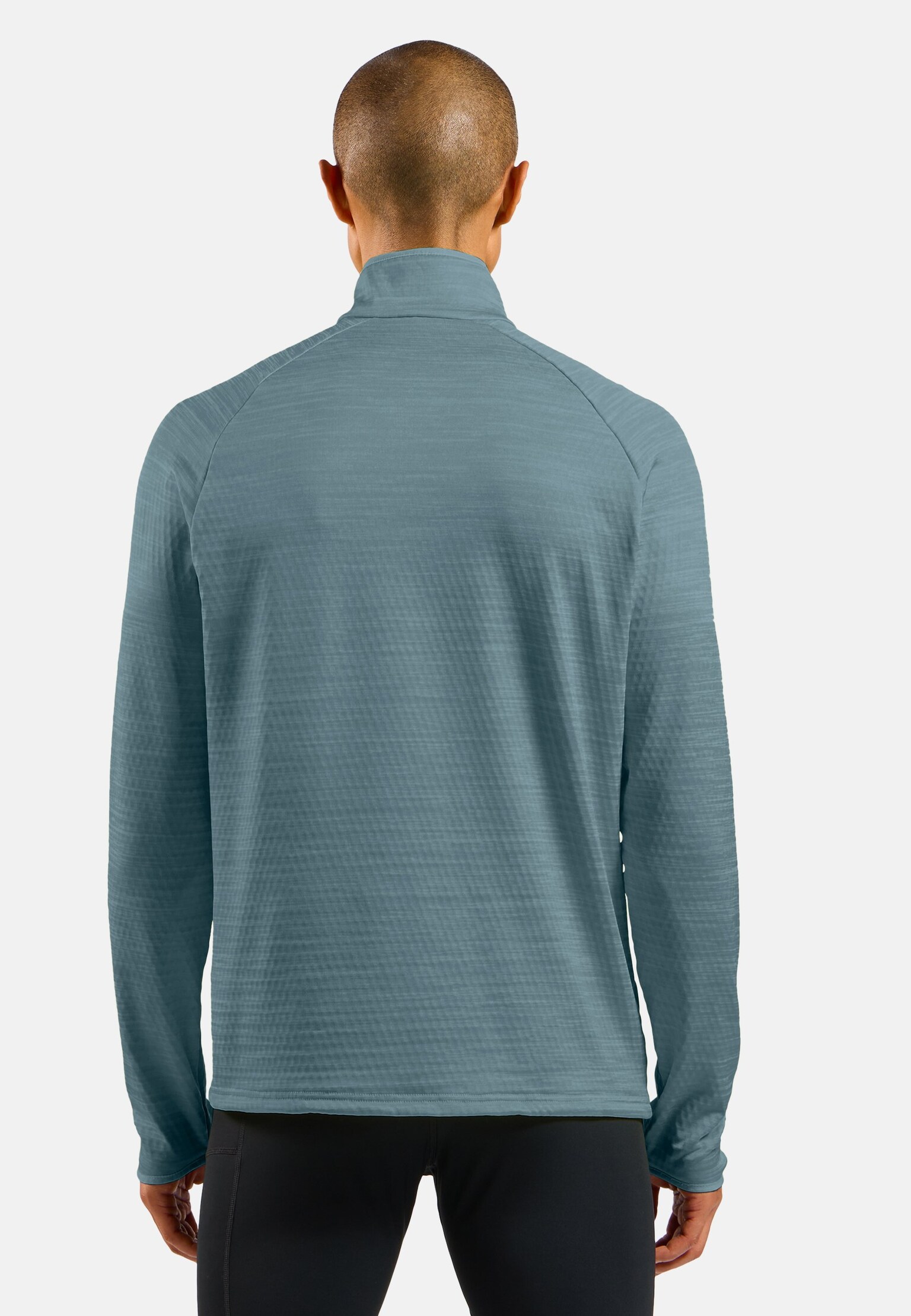 Pull à manches longues et col zippé Run Easy pour homme