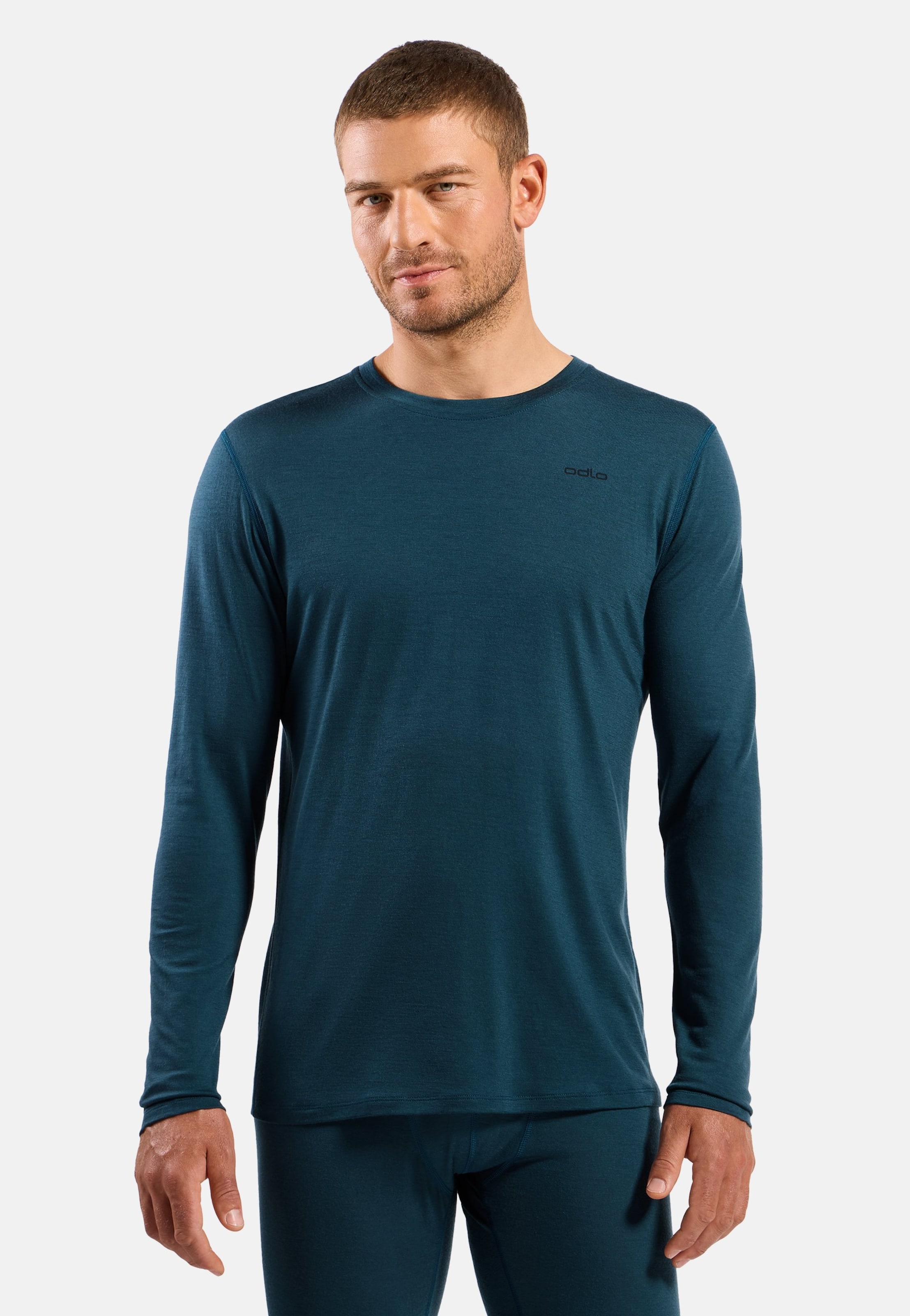 Odlo Merino 160 Base Layer Shirt für Herren - Wandern, Ski & Snow - marineblau, S