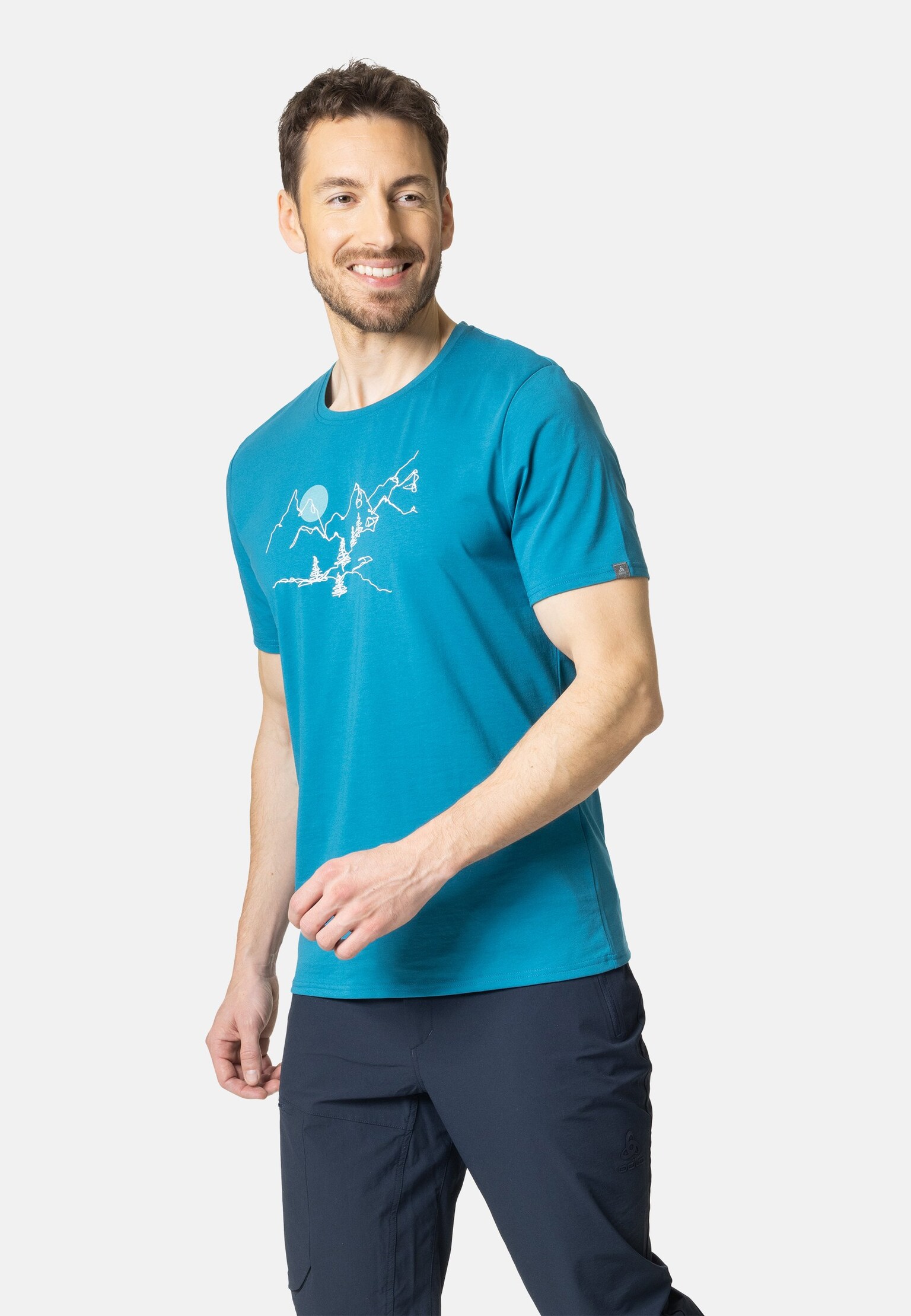 Nikko T-Shirt mit Landschaftsprint