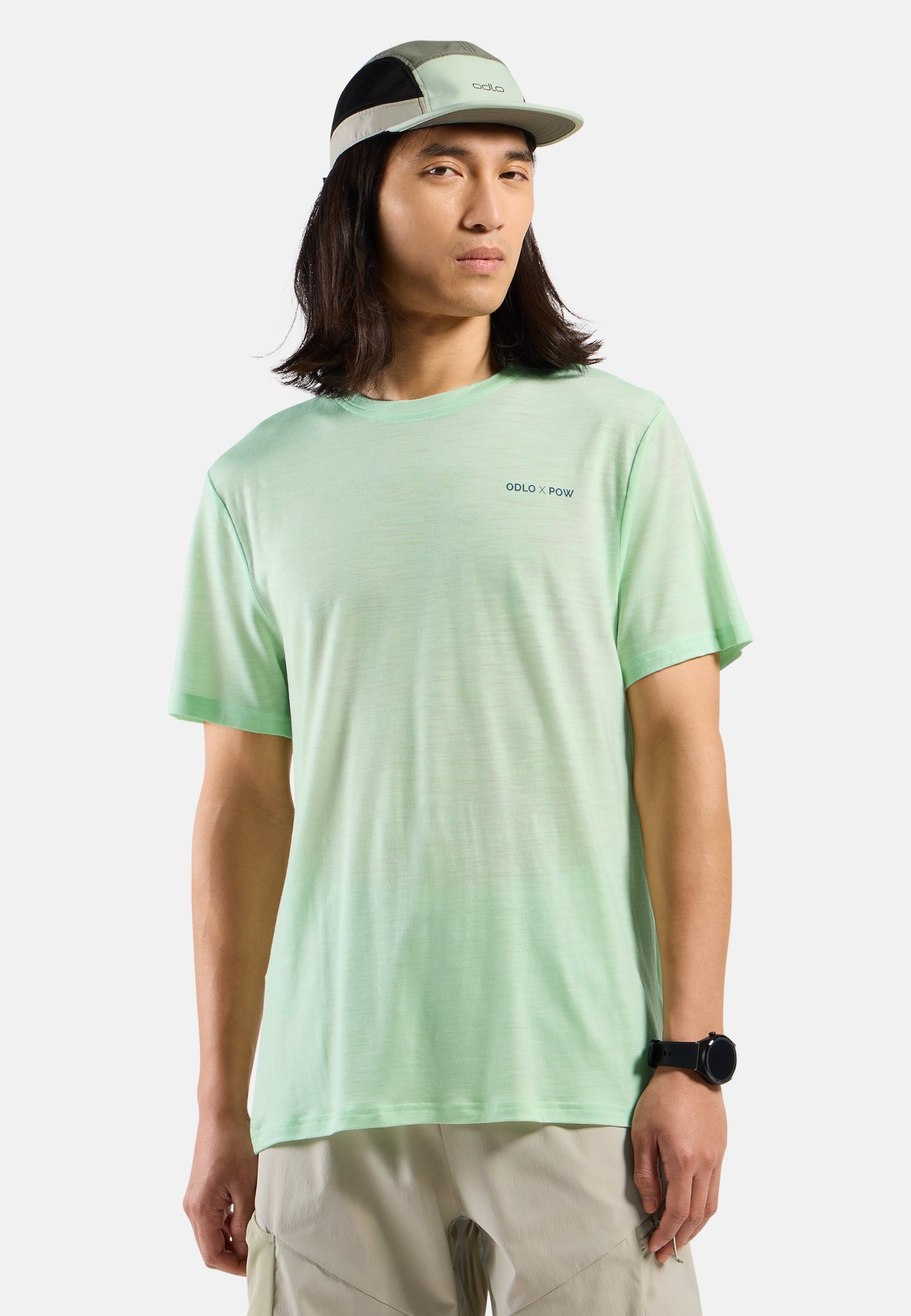 Odlo Odlo X Pow Merino Tencel T-Shirt für Herren - Wandern, Casual Comfort - grün, S