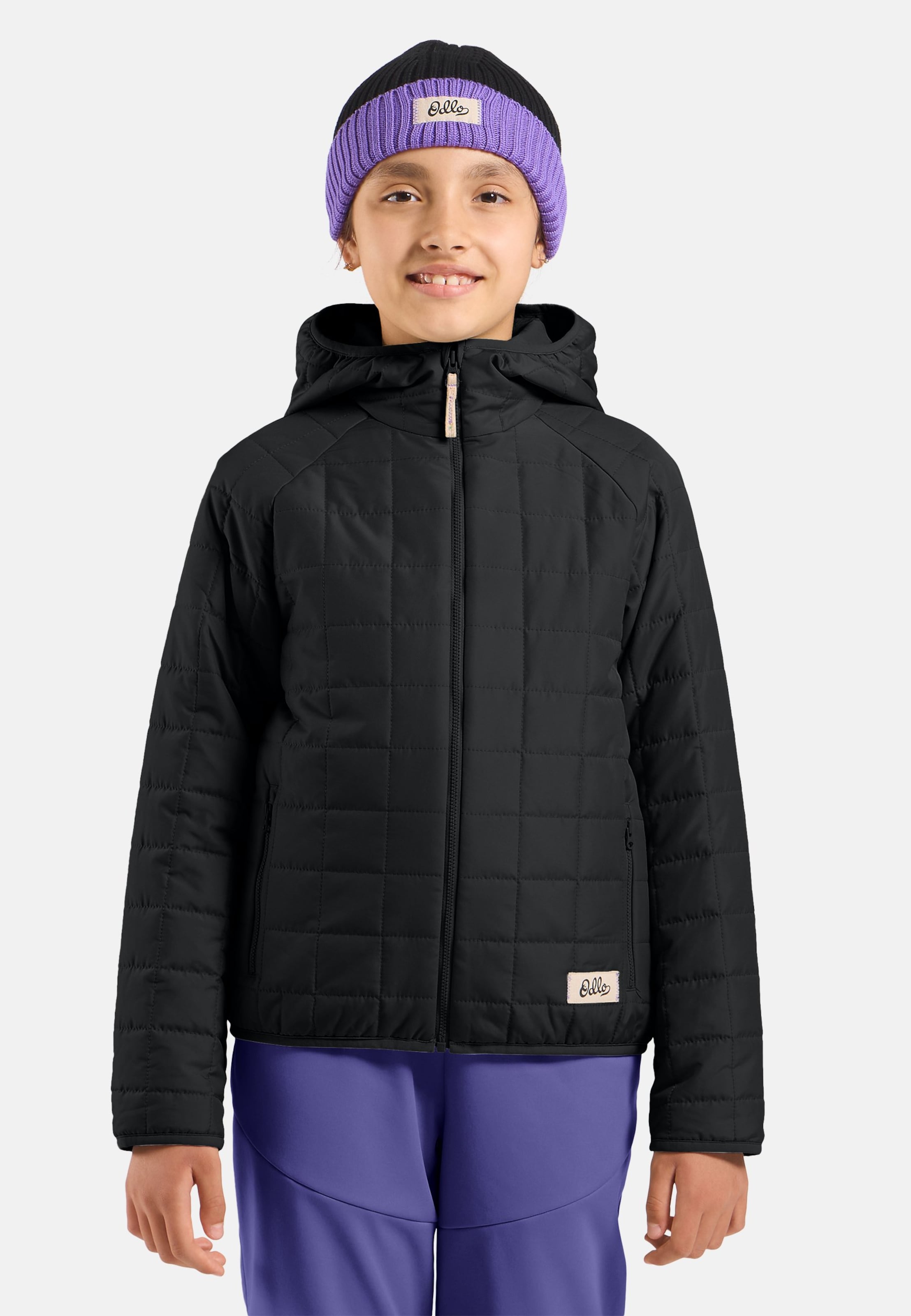 Odlo Veste à capuche coupe-vent et isolante de la collection Adventurer pour enfant, 140, noir