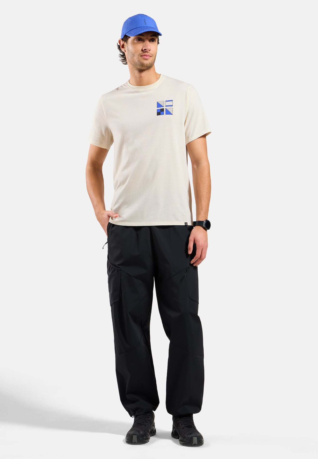 T-shirt Odlo Flags in misto cotone