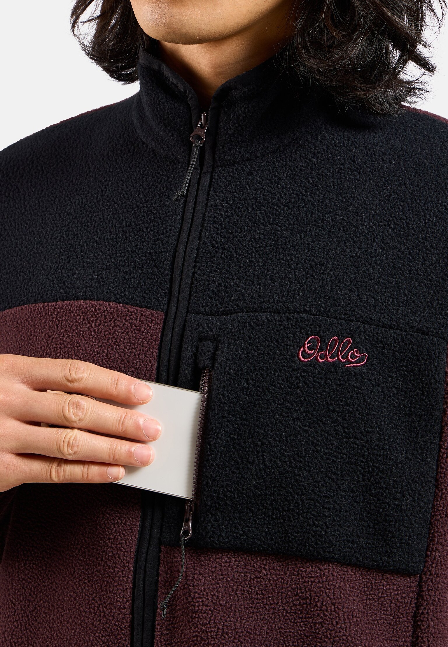 Essential High Pile Blocked Mid Layer Full-Zip