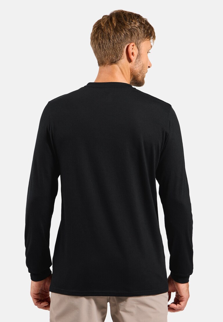 T-shirt a maniche lunghe con taschino Ascent merino 200