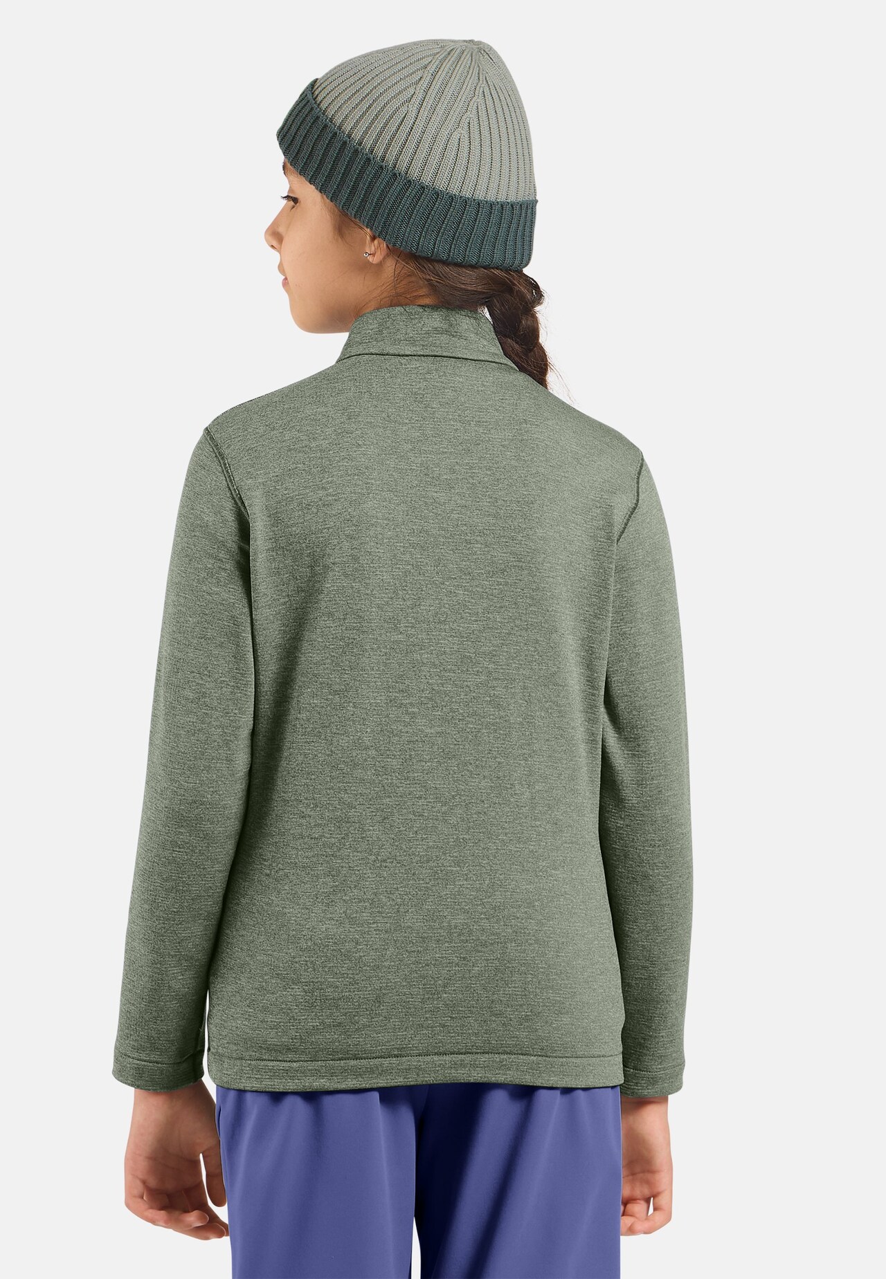 Felpa Grid Fleece Kids a mezza zip