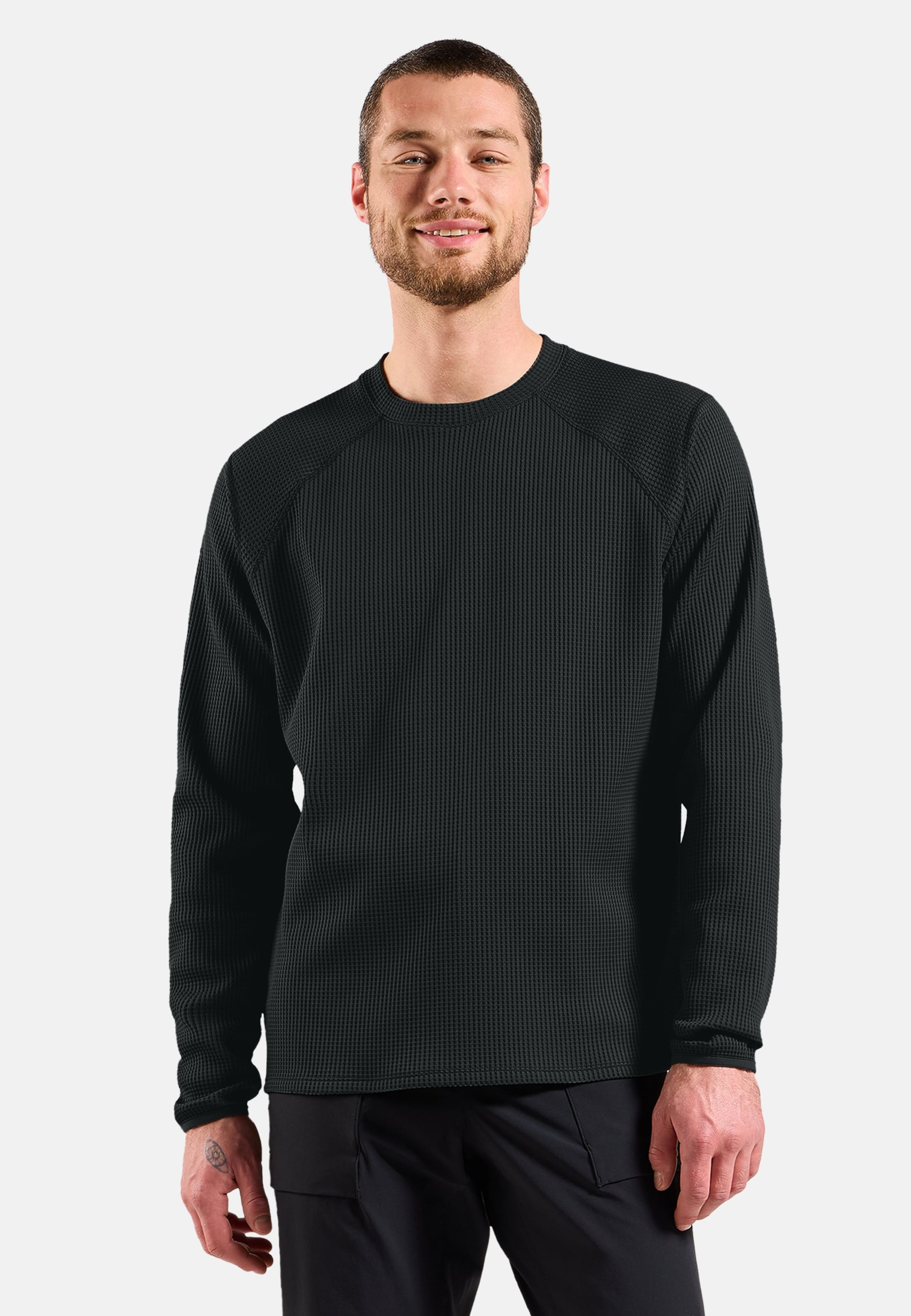 Odlo Cubic Multisport Mid Layer mit Rundhalsausschnitt für Herren, XXL, schwarz