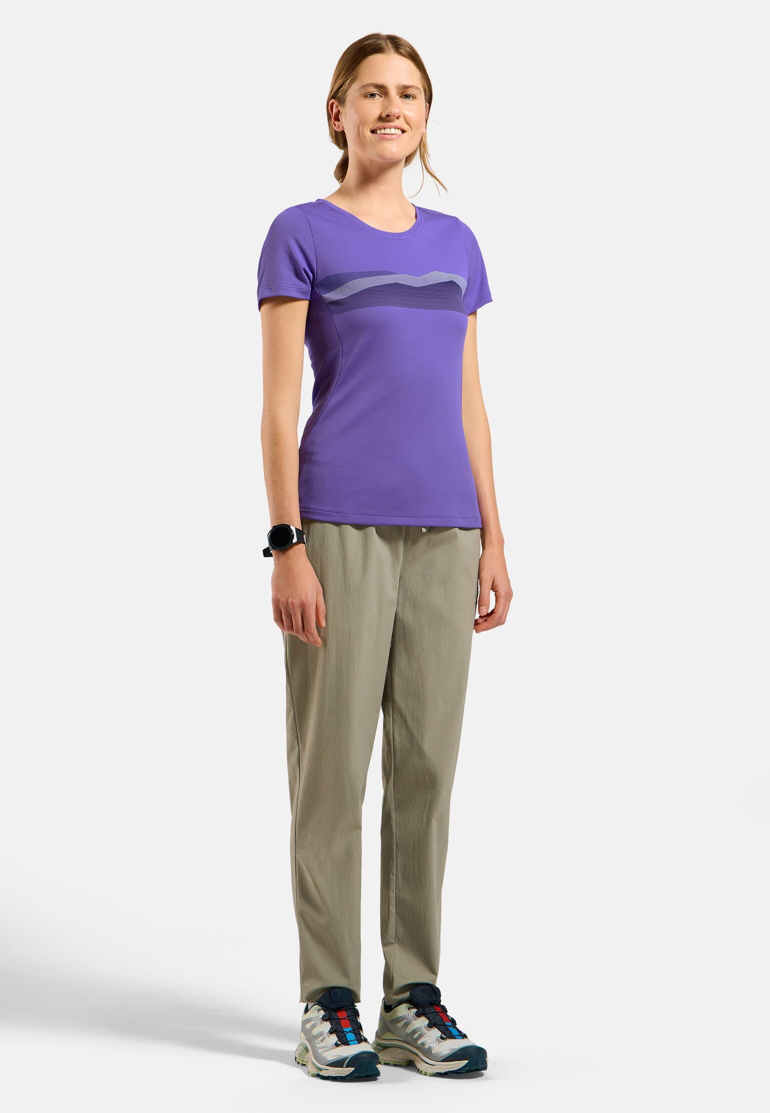 F-Dry T-Shirt mit Bergkamm-Print