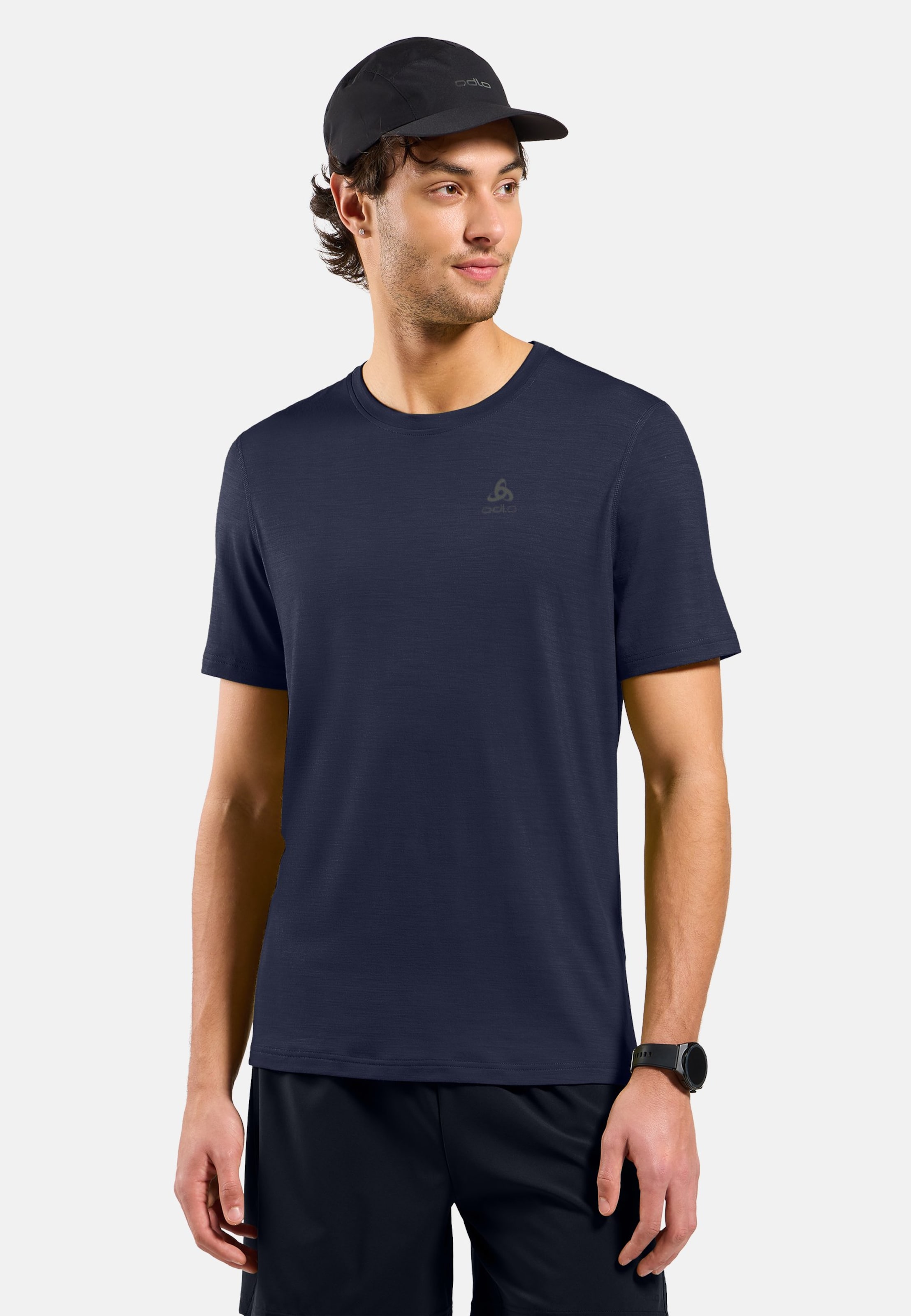 Odlo Natural Merino 160 Base Layer T-shirt für Herren, M, marineblau