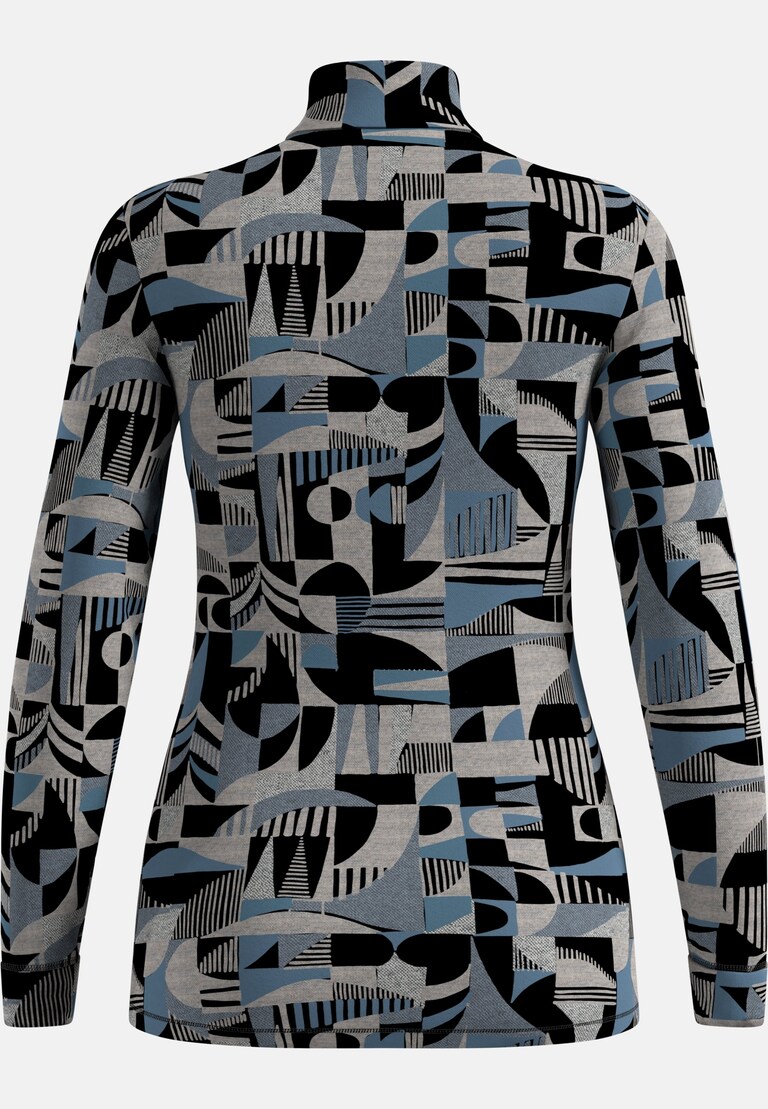 Maglia base layer a mezza zip a trama jacquard Merino Warm
