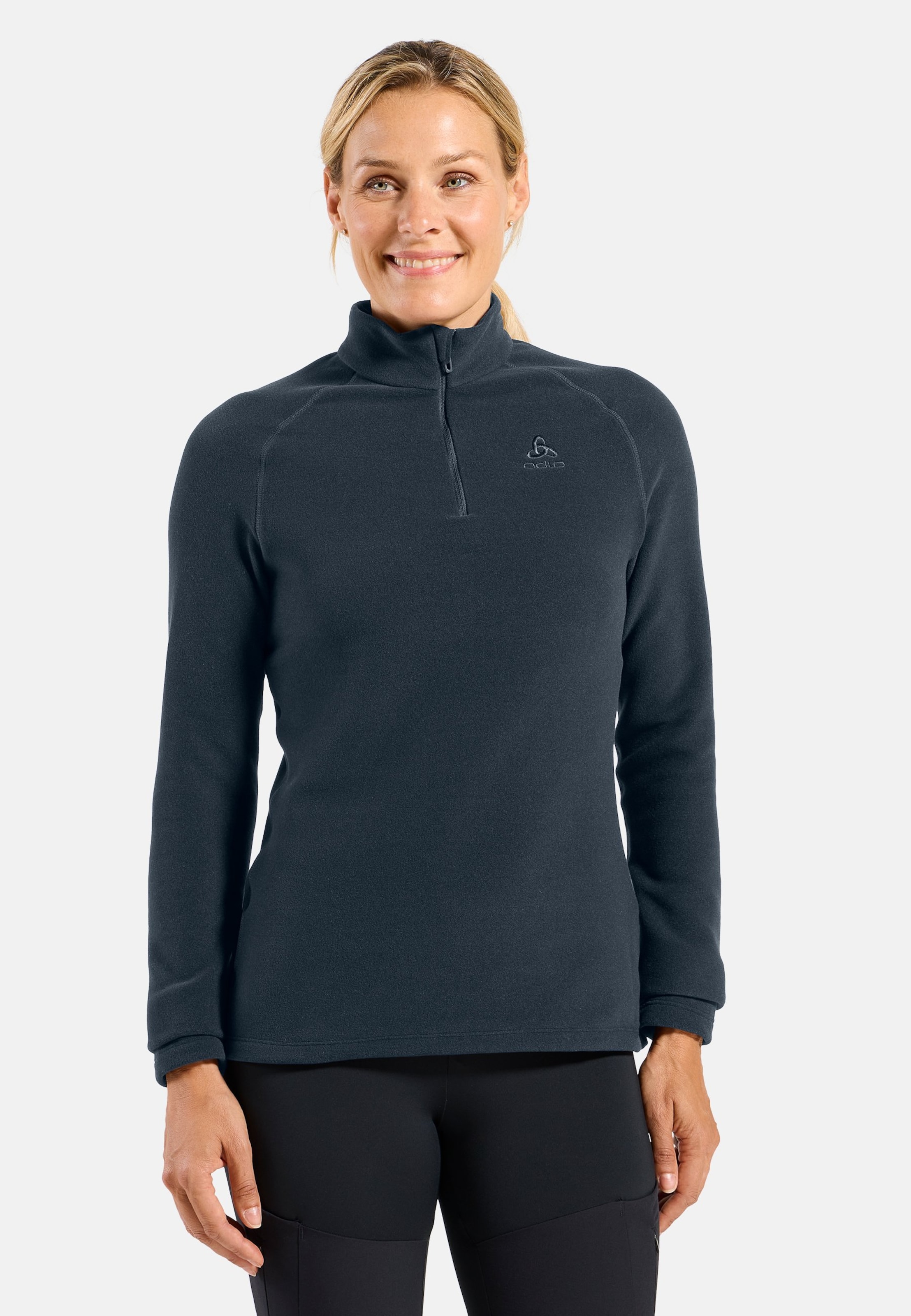 Odlo Rigi Mid Layer mit Halbreissverschluss für Damen, L, marineblau