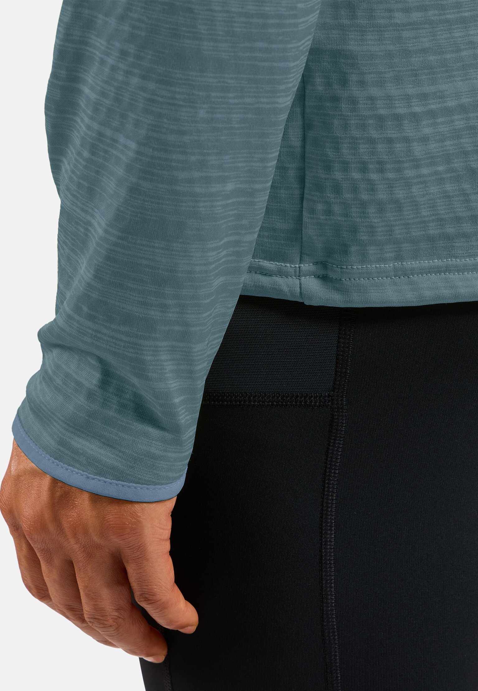 Pull à manches longues et col zippé Run Easy pour homme