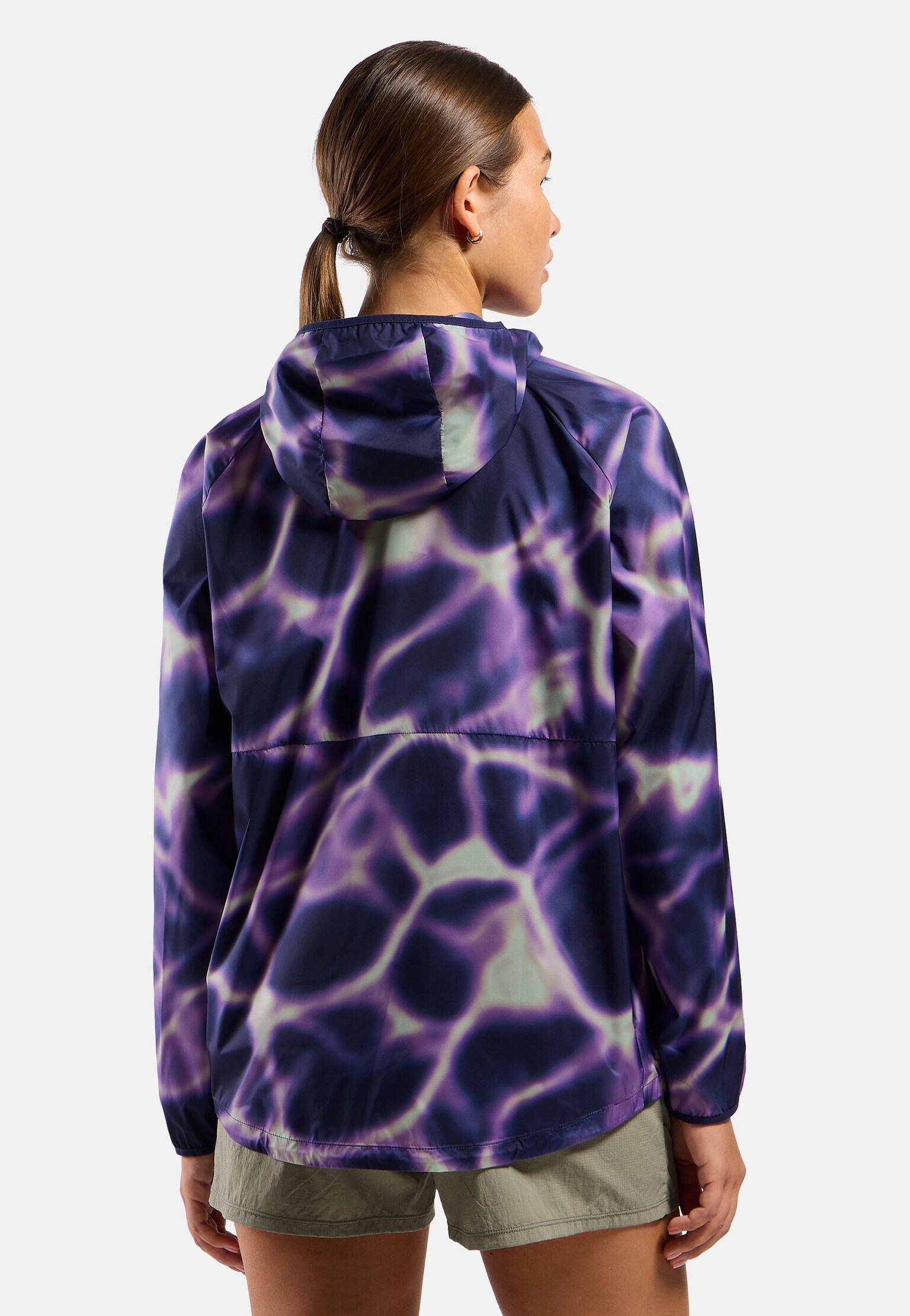 The Zeroweight print hooded running anorak