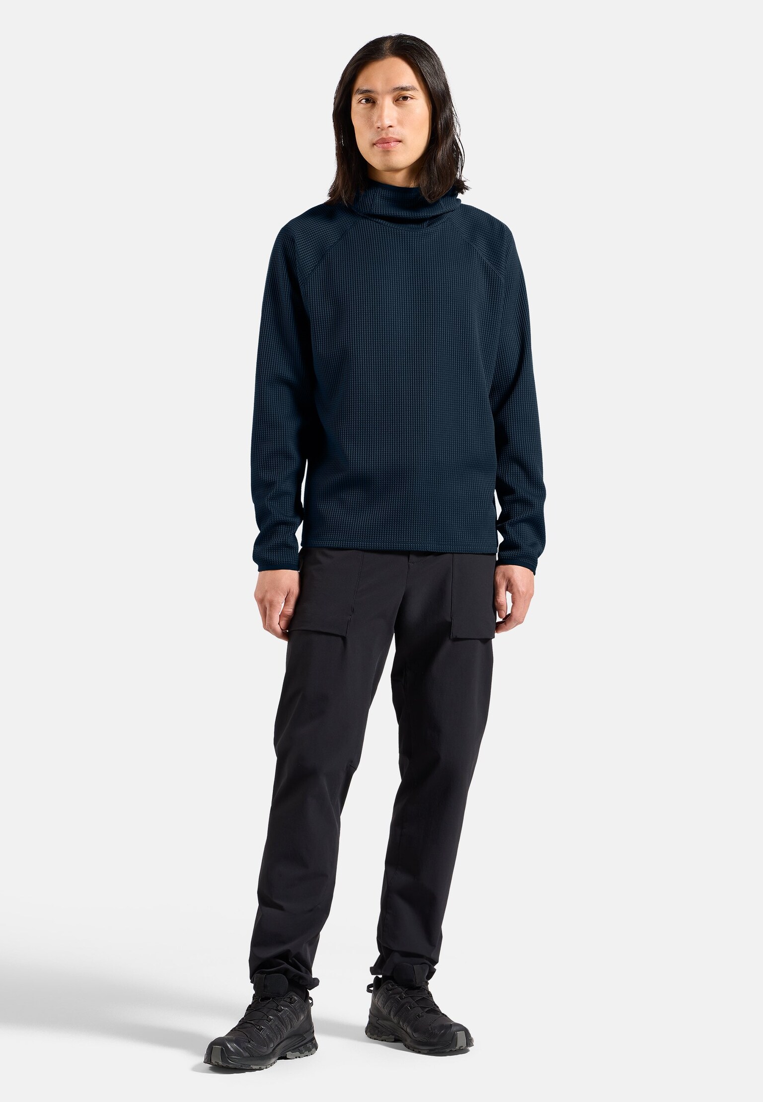 Mid layer multisport Cubic con cappuccio