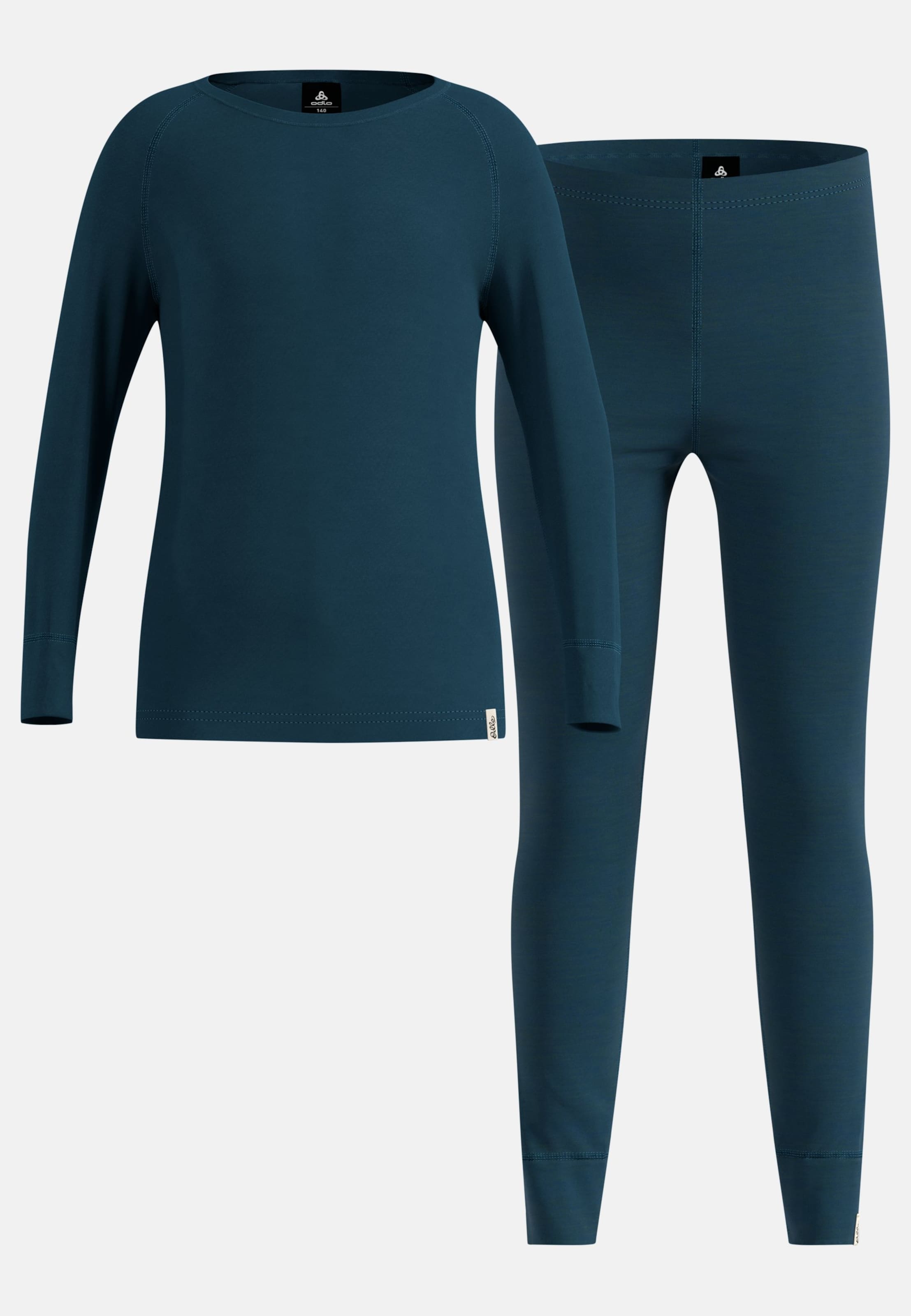 Odlo Merino 200 Base Layer Set für Kinder - Wandern, Ski & Snow - marineblau, 152