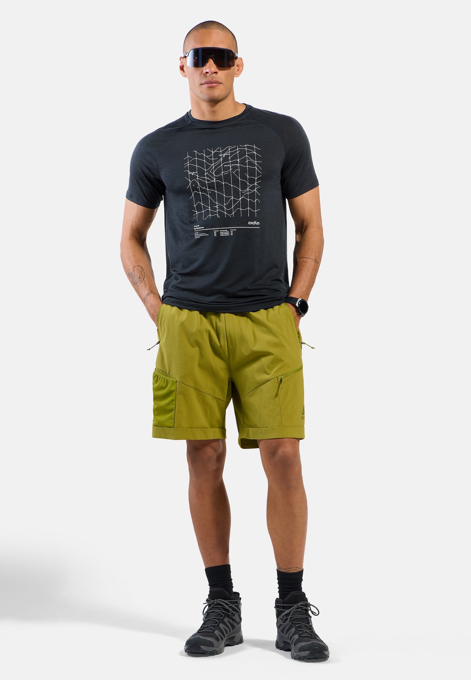 The Ascent Merino-blend hyper mapping t-shirt