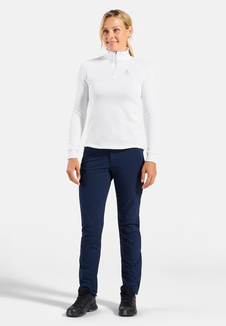 The Berra half-zip mid layer in white | Odlo The Berra half-zip mid layer in white | Odlo