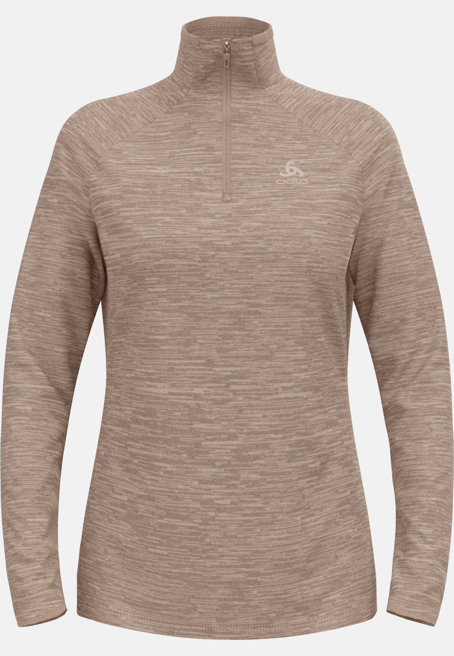 Run Easy-tussenlaagtop met halve rits en lange mouwen voor dames