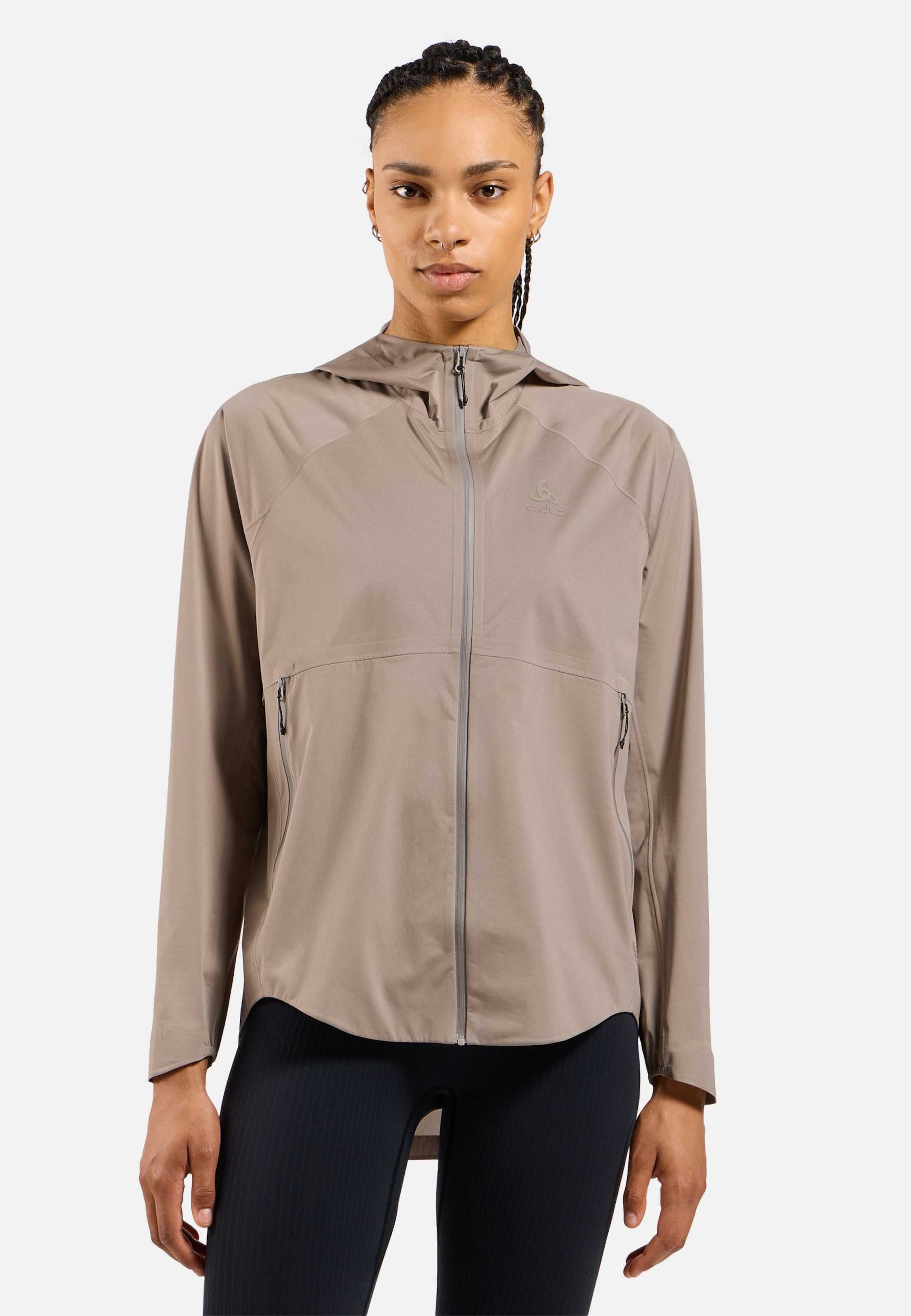 Odlo Wasserdichte Active 365 Performance Knit Jacke für Damen, L, beige
