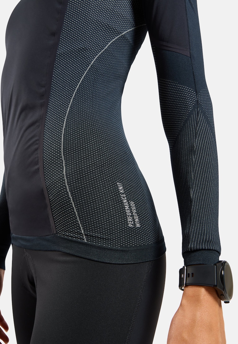 Damen Performance Windshield Light Radsport-Sportunterwäsche Langarm-Shirt