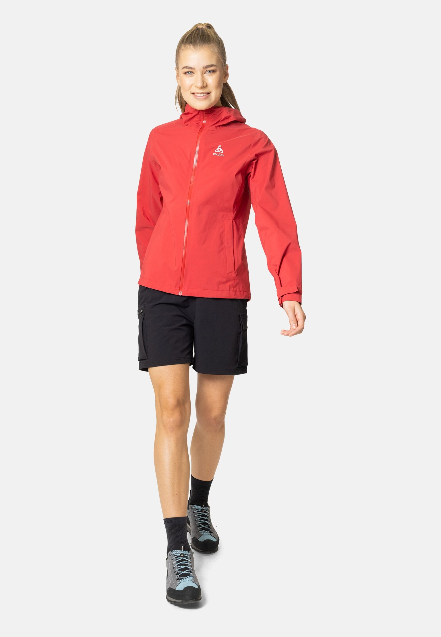 The women's Aegis 2.5L waterproof hardshell jacket
