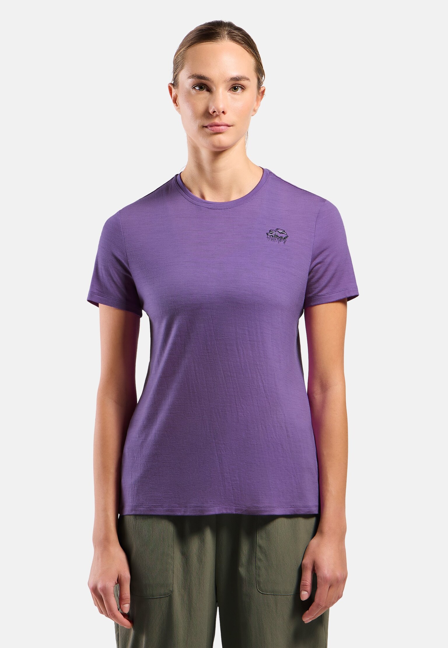 The Ascent merino 160 raincloud t-shirt